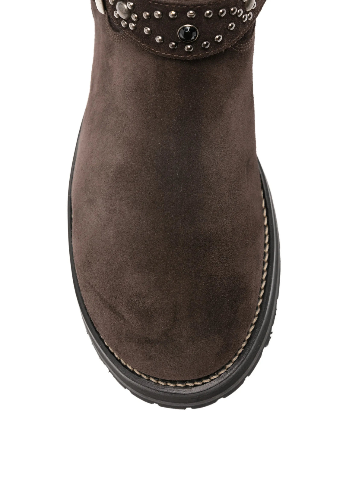buckled studded boots