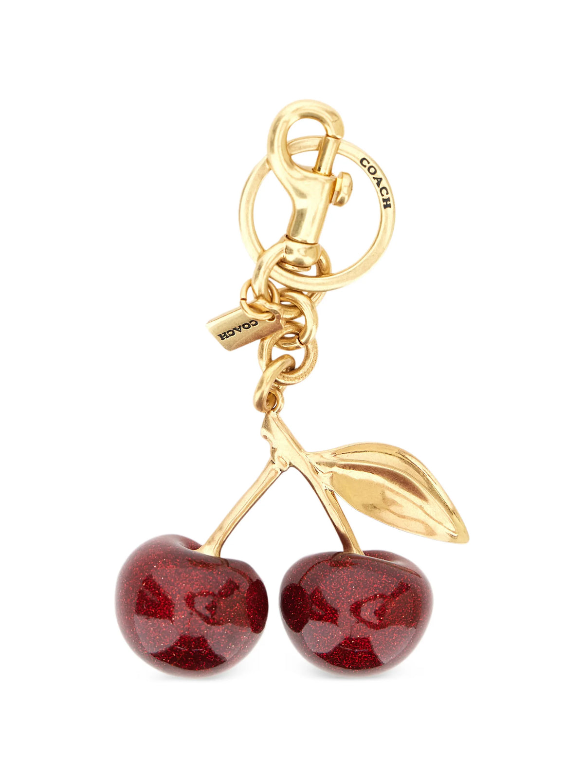 glitter-effect cherry bag charm
