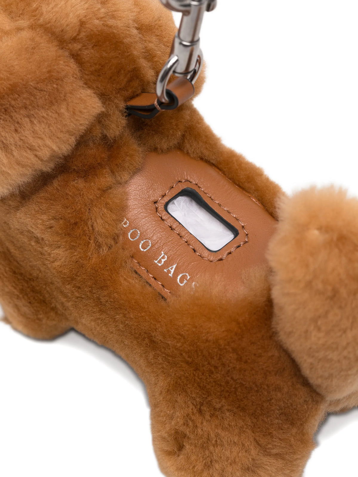 shearling dog-shape keyring