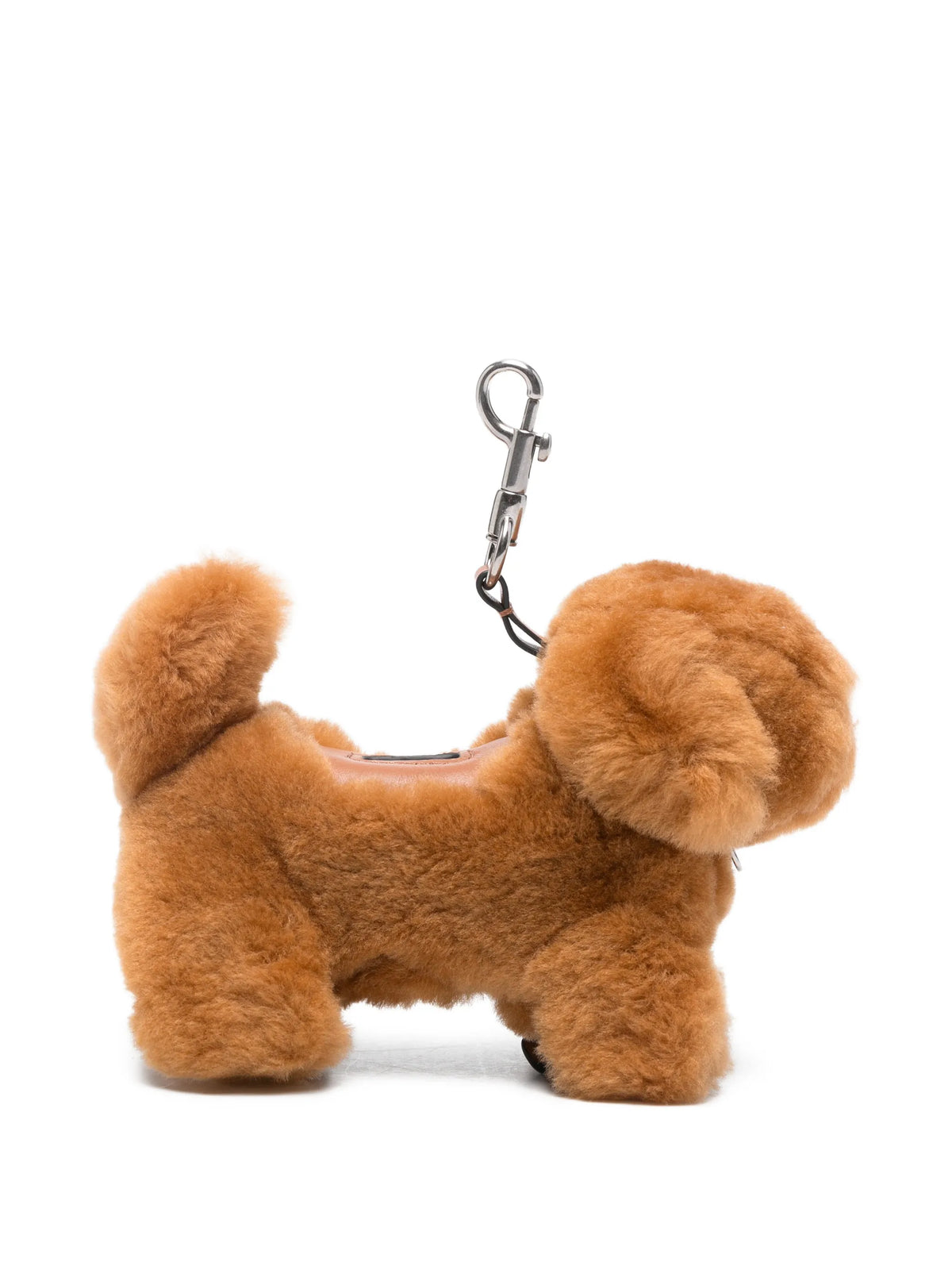 shearling dog-shape keyring