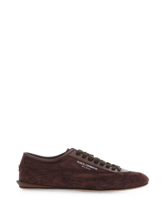 Lipari logo-detail suede sneakers