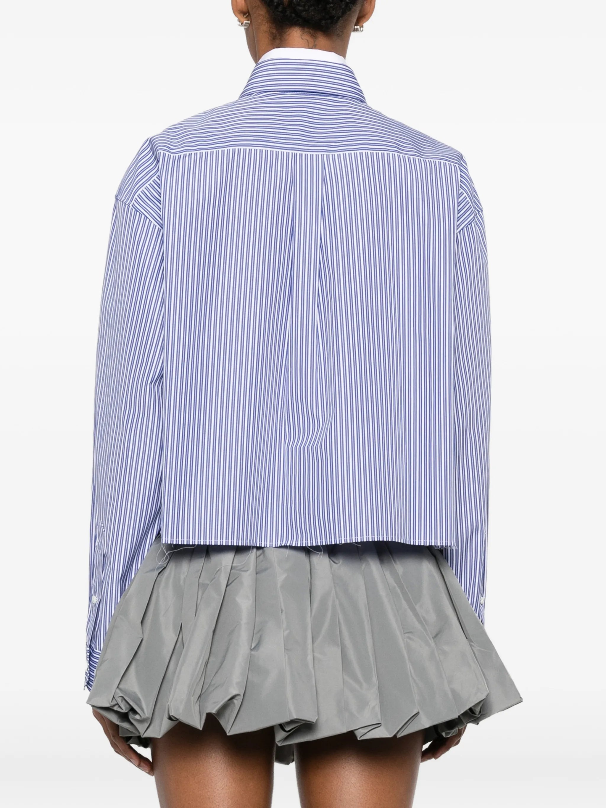 micro pinstripe poplin shirt