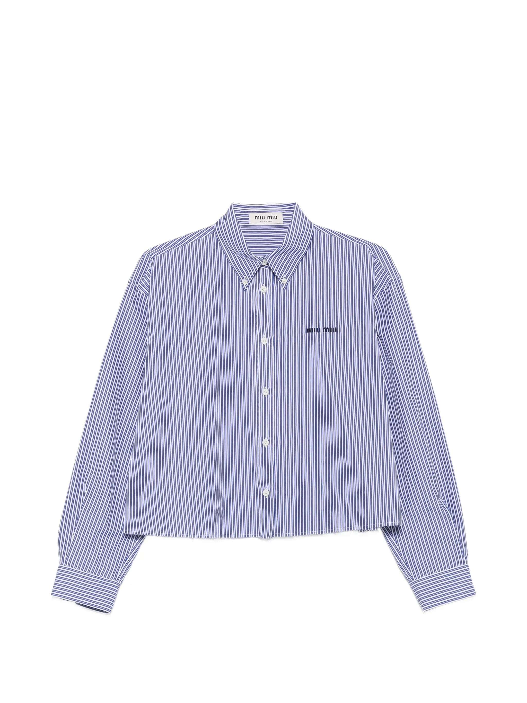 striped cropped shirt