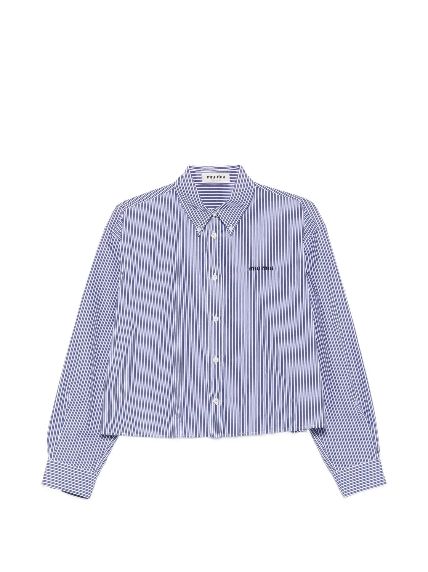 striped cropped shirt