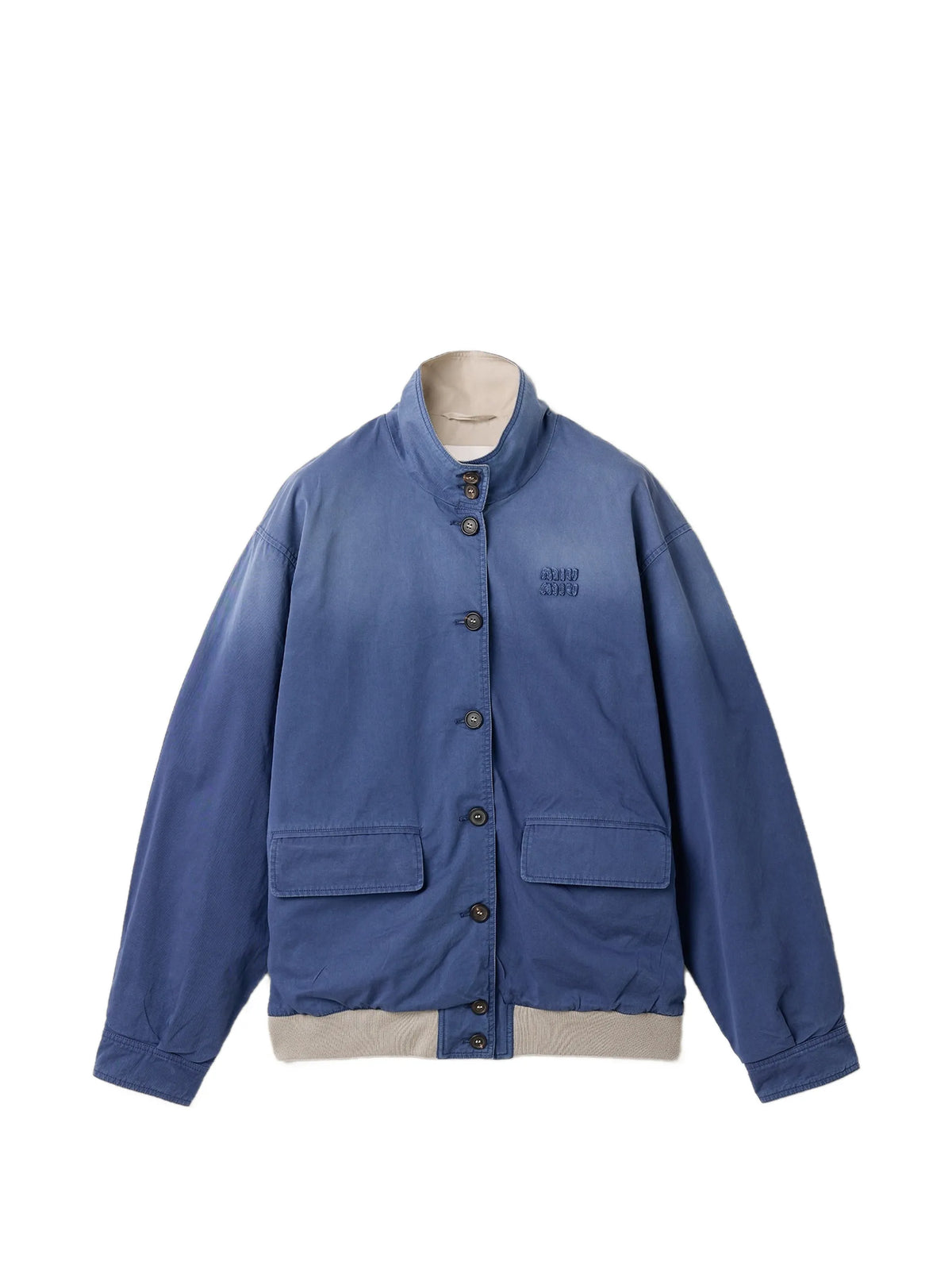 old washed twill blouson jacket