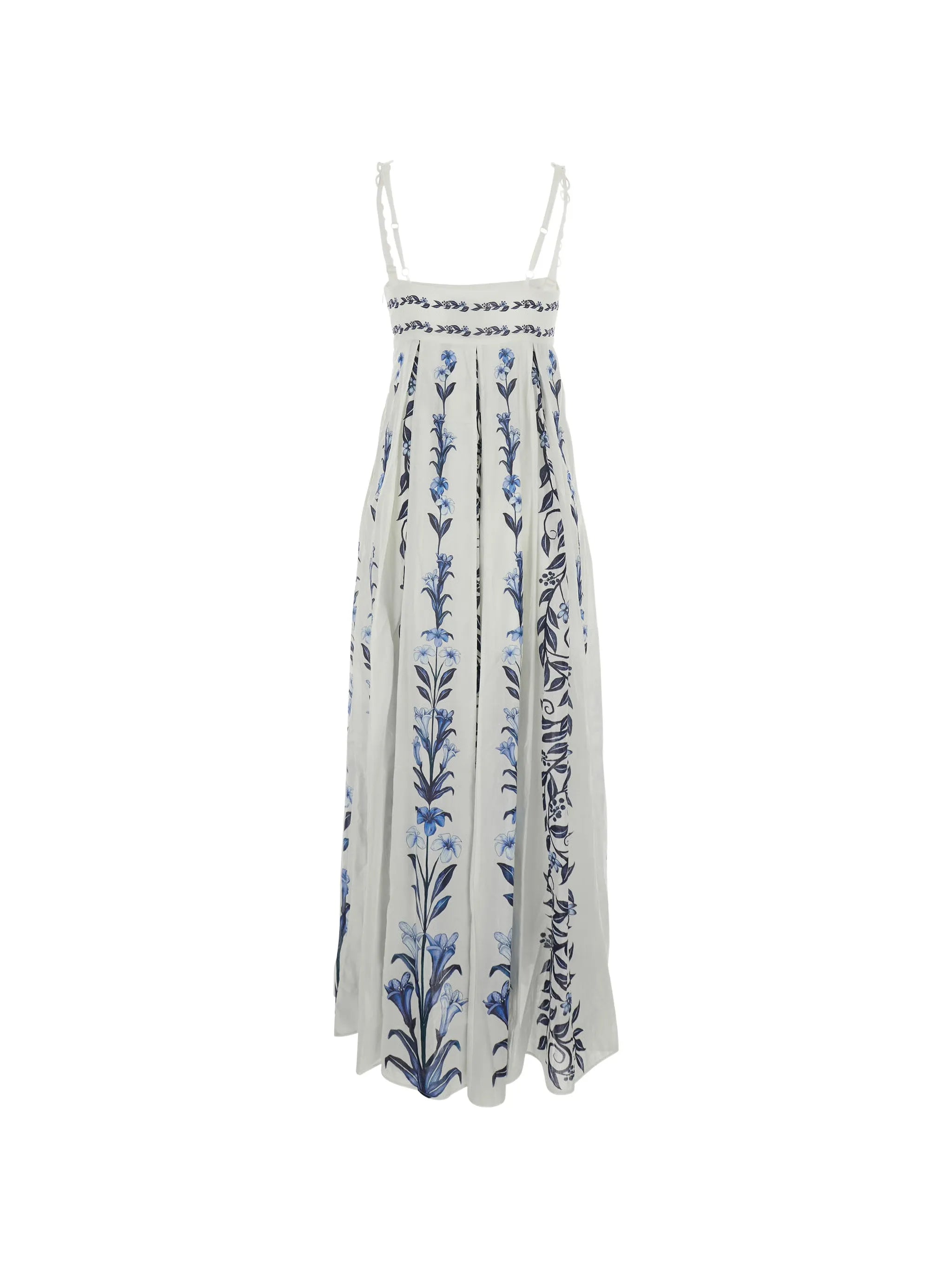 Flowers Arch Pleats maxi dress