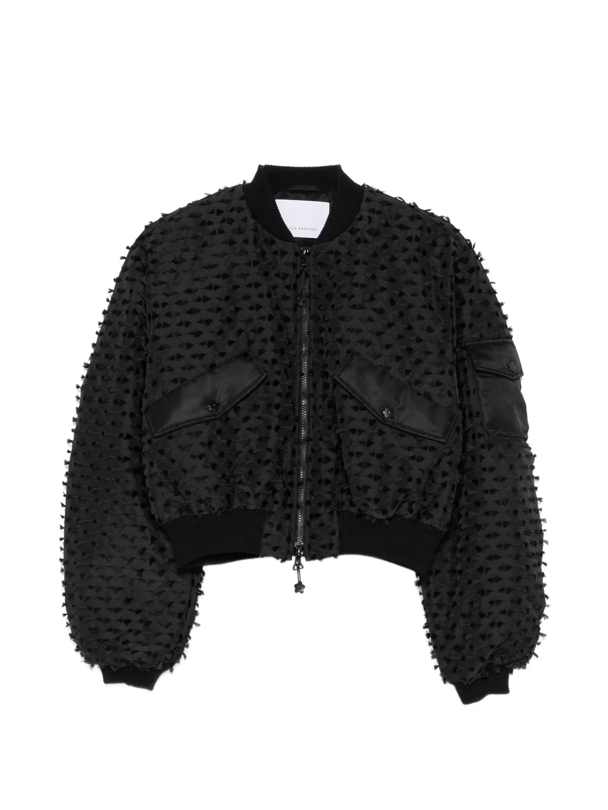fil-coupé flared-hem jacket