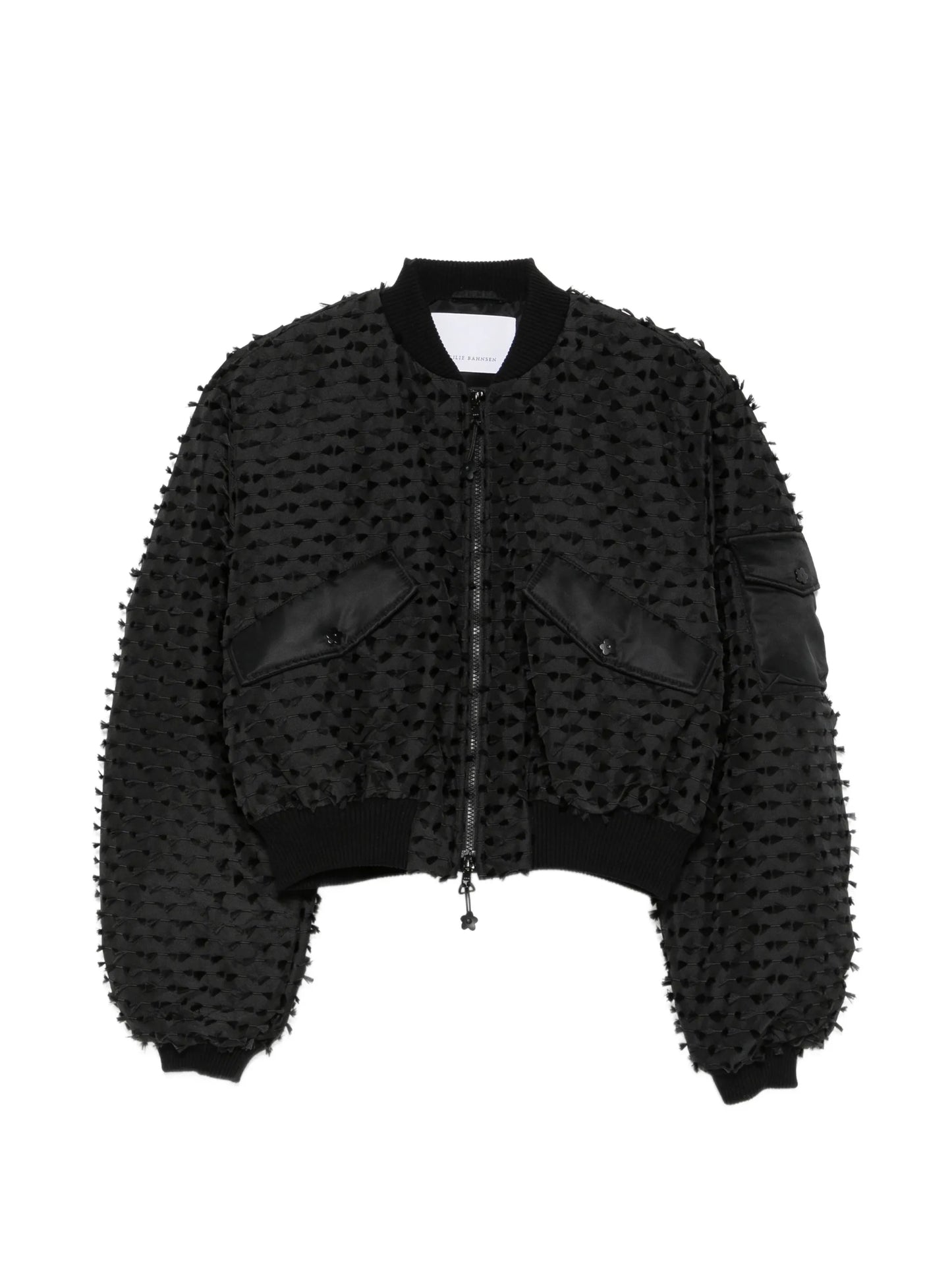 fil-coupé flared-hem jacket
