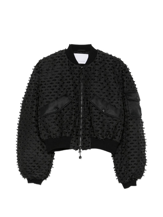 fil-coupé flared-hem jacket