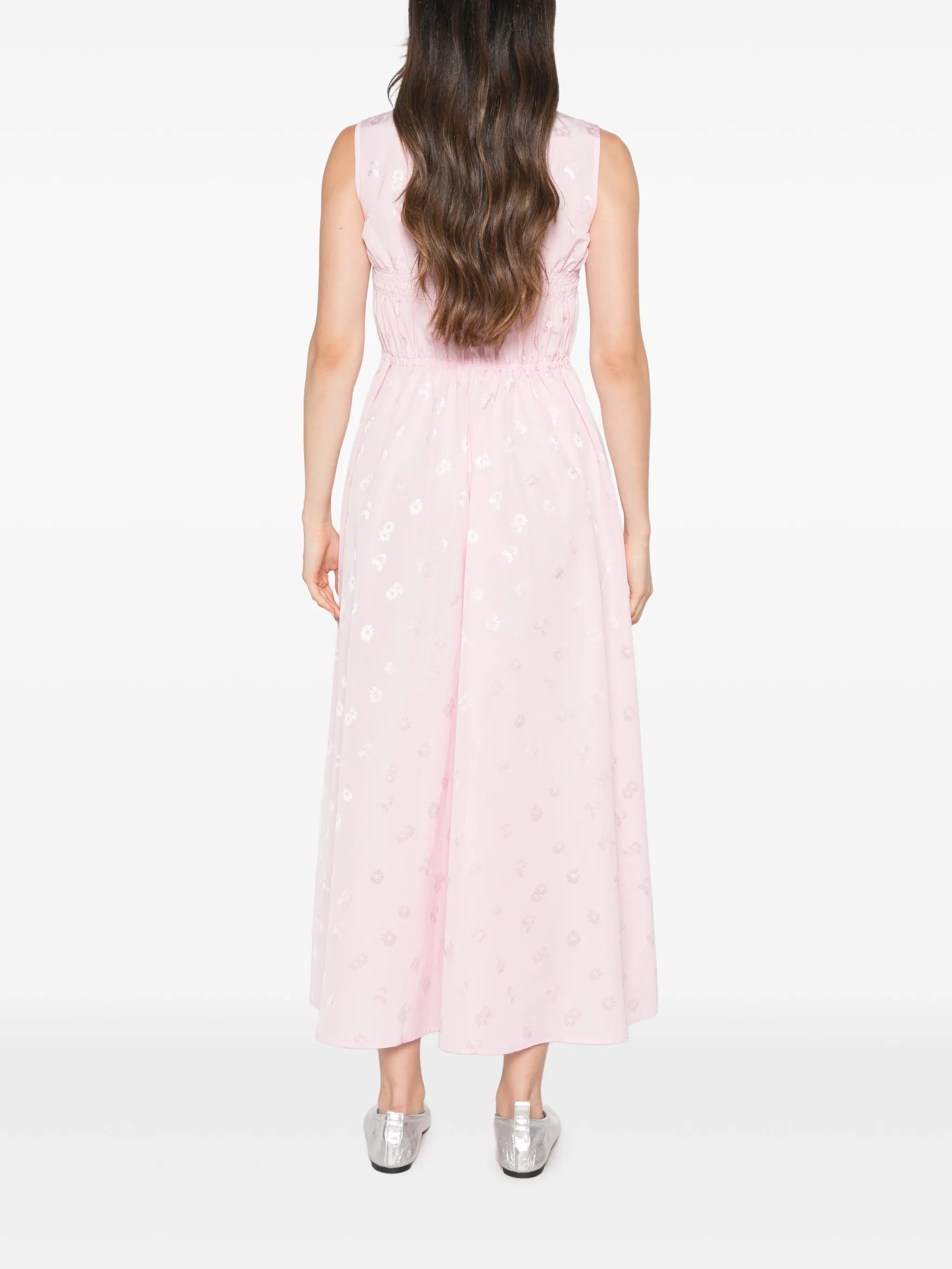 Christy floral-jacquard dress