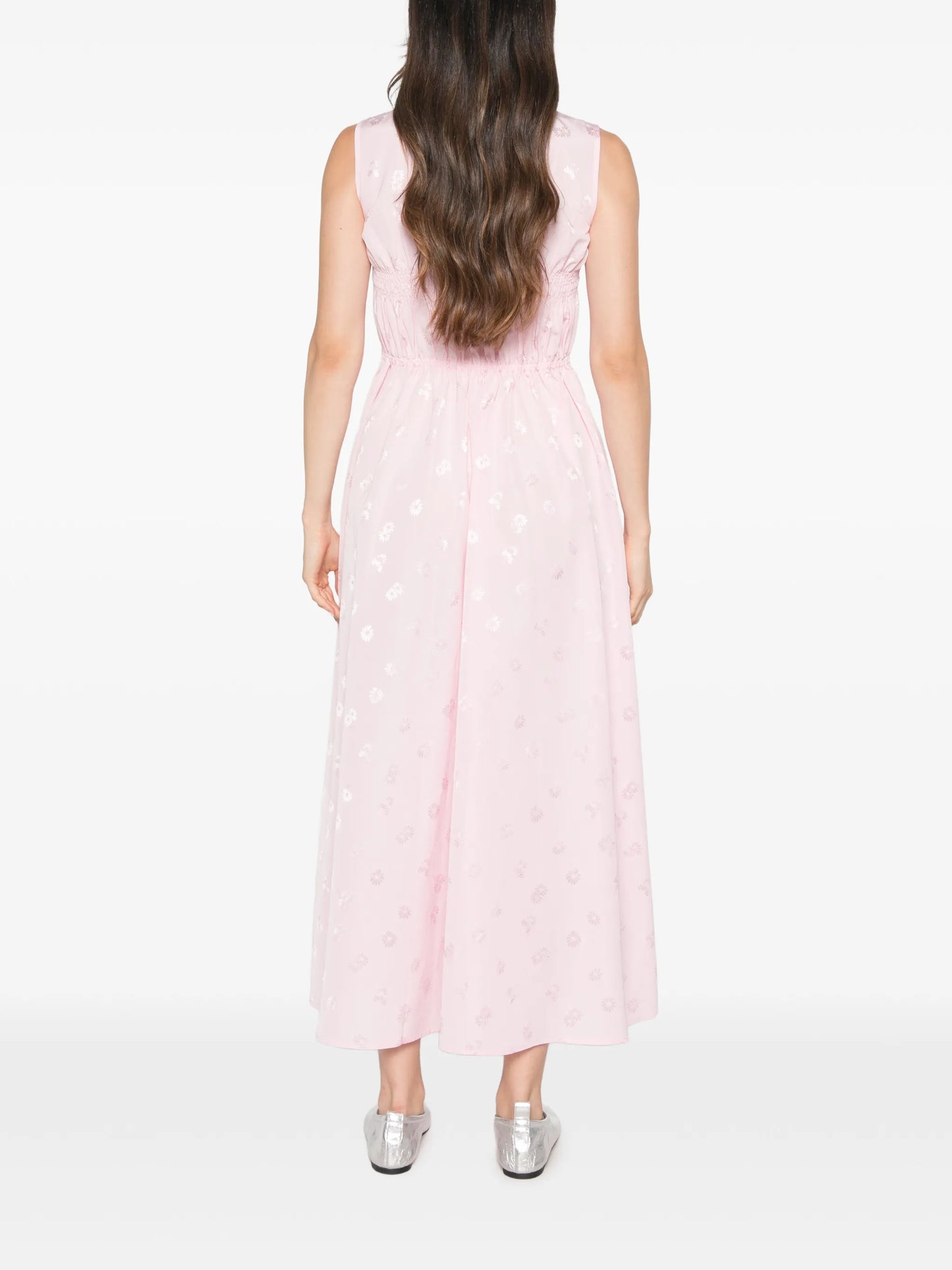 Christy floral-jacquard dress