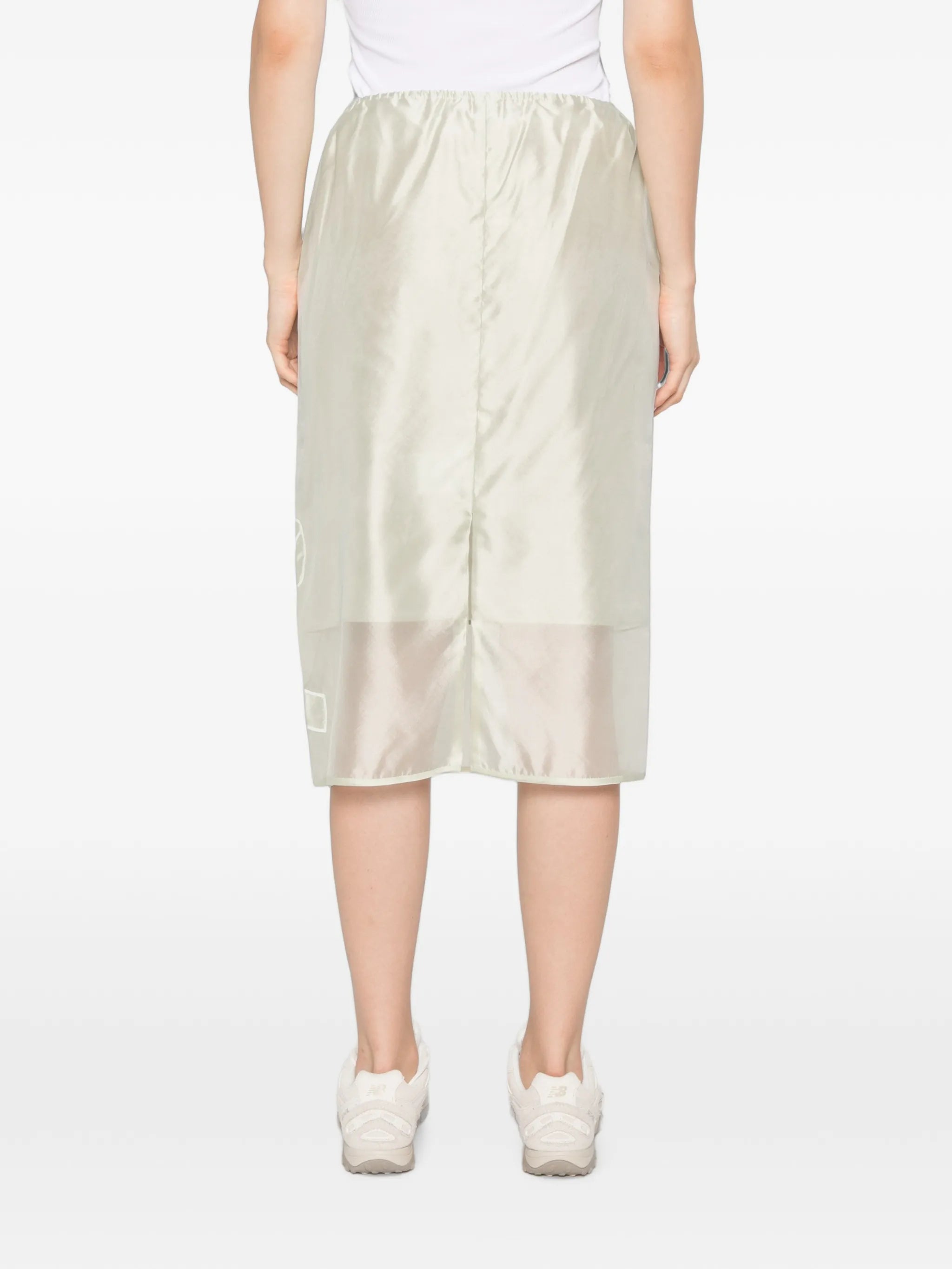 Bria organza midi skirt