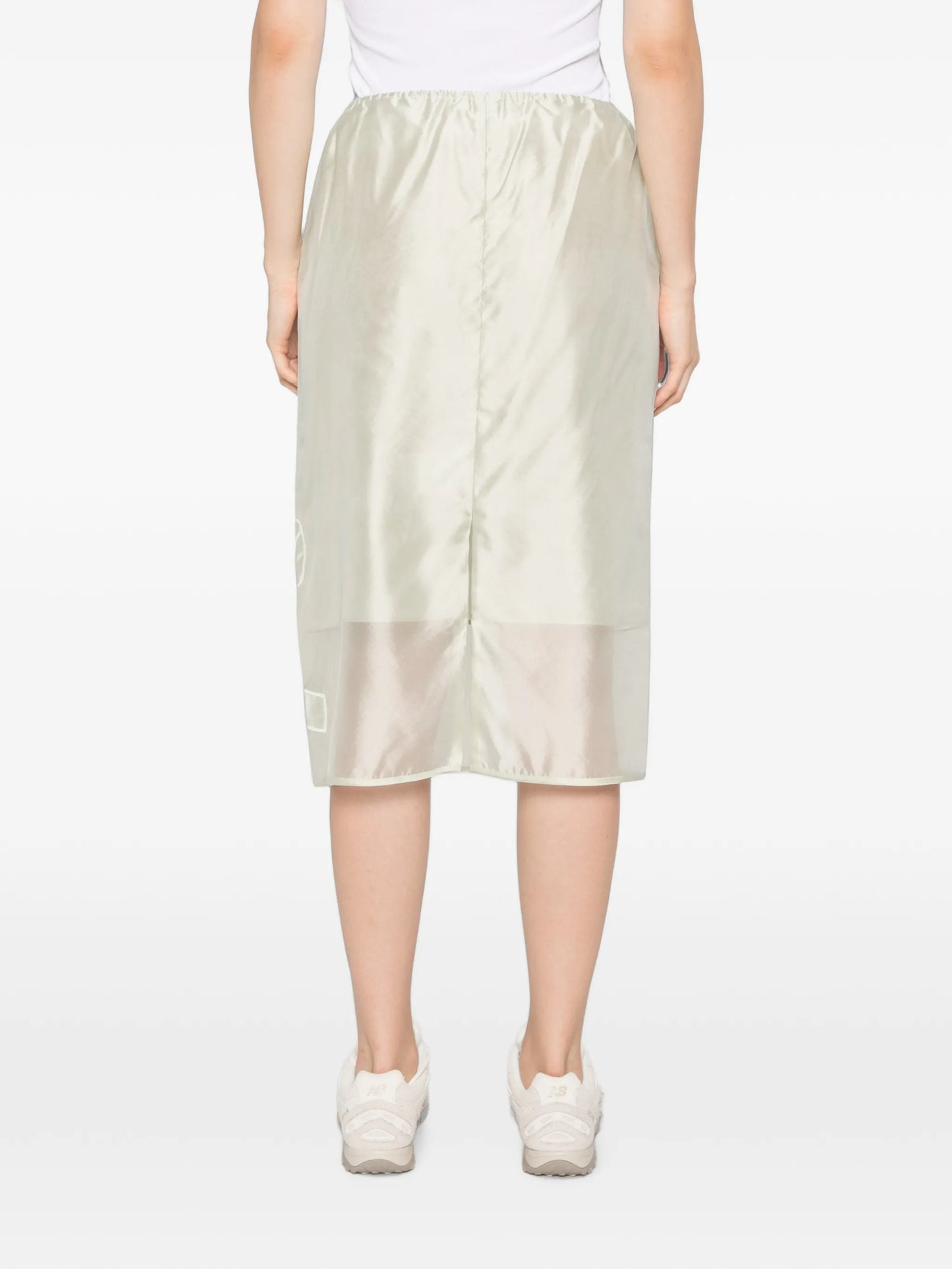Bria organza midi skirt