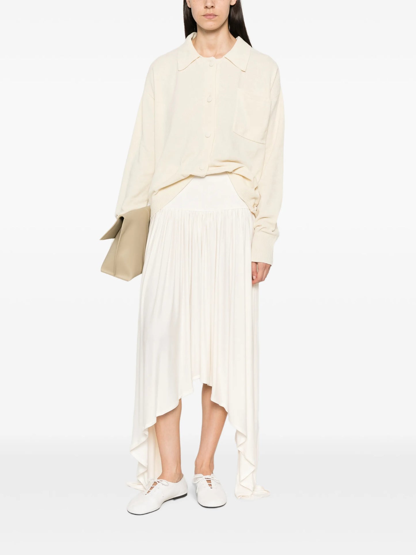 Elya asymmetric gathered skirt