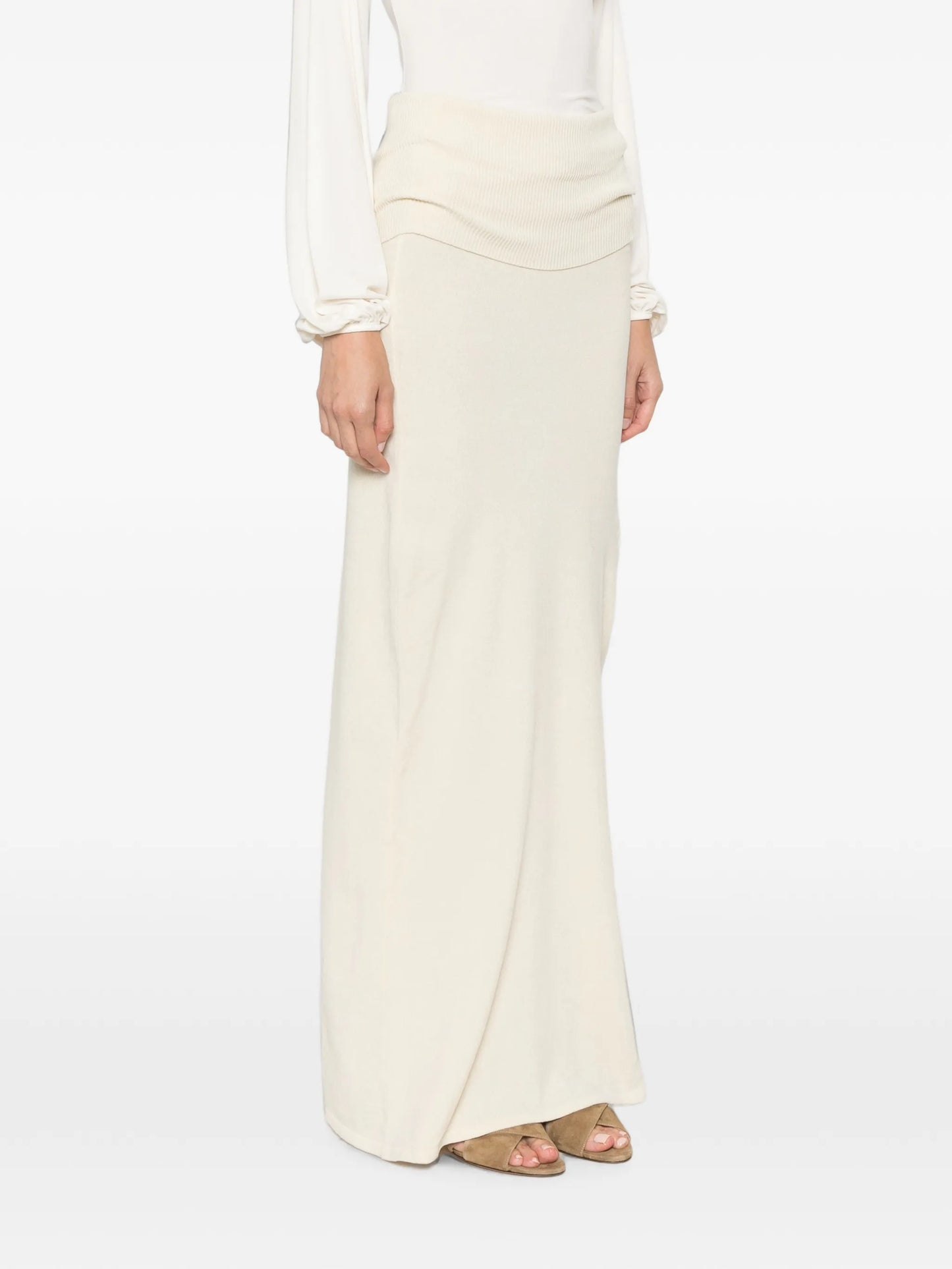 Oona ribbed-knit maxi skirt