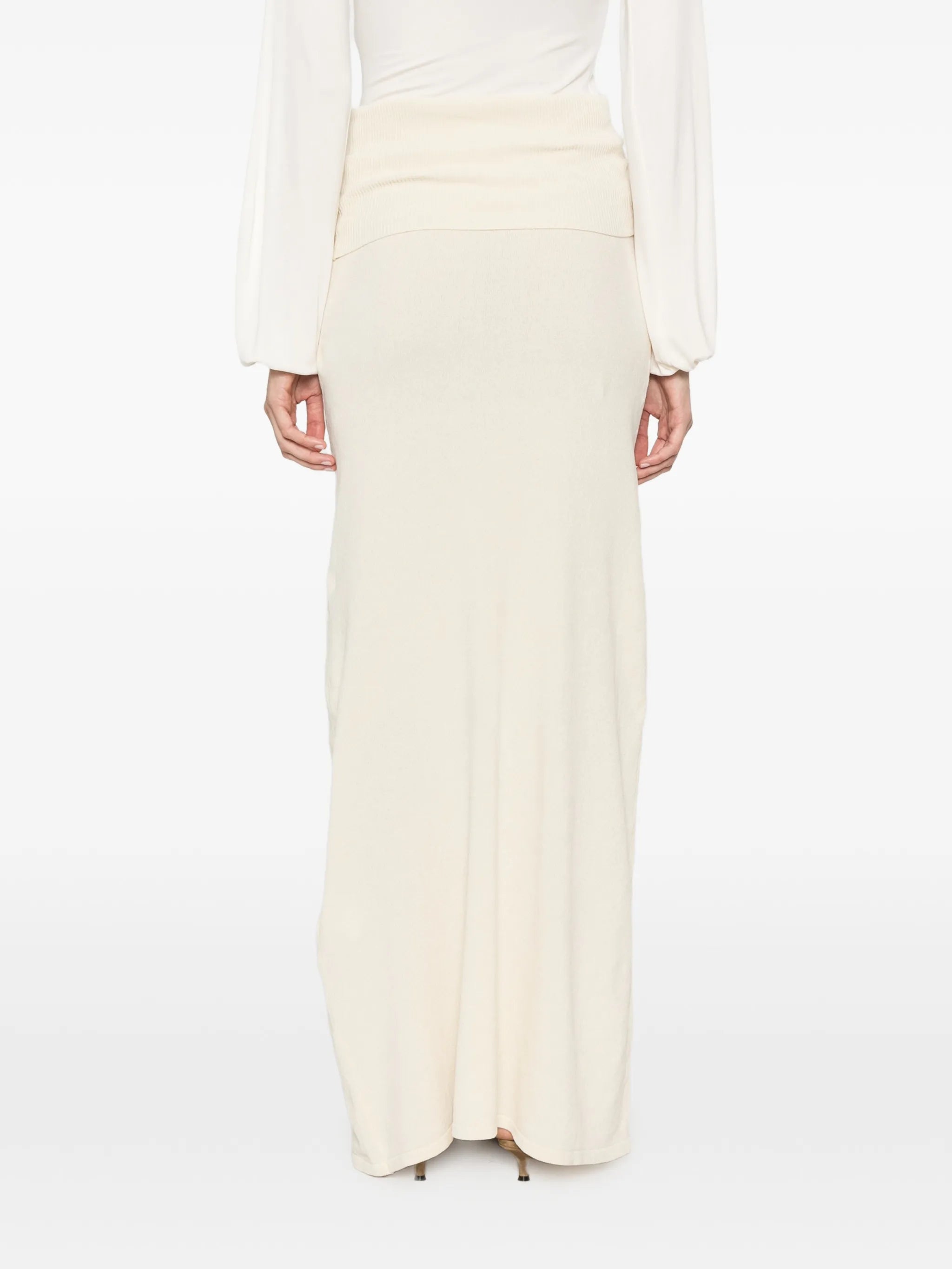 Oona ribbed-knit maxi skirt