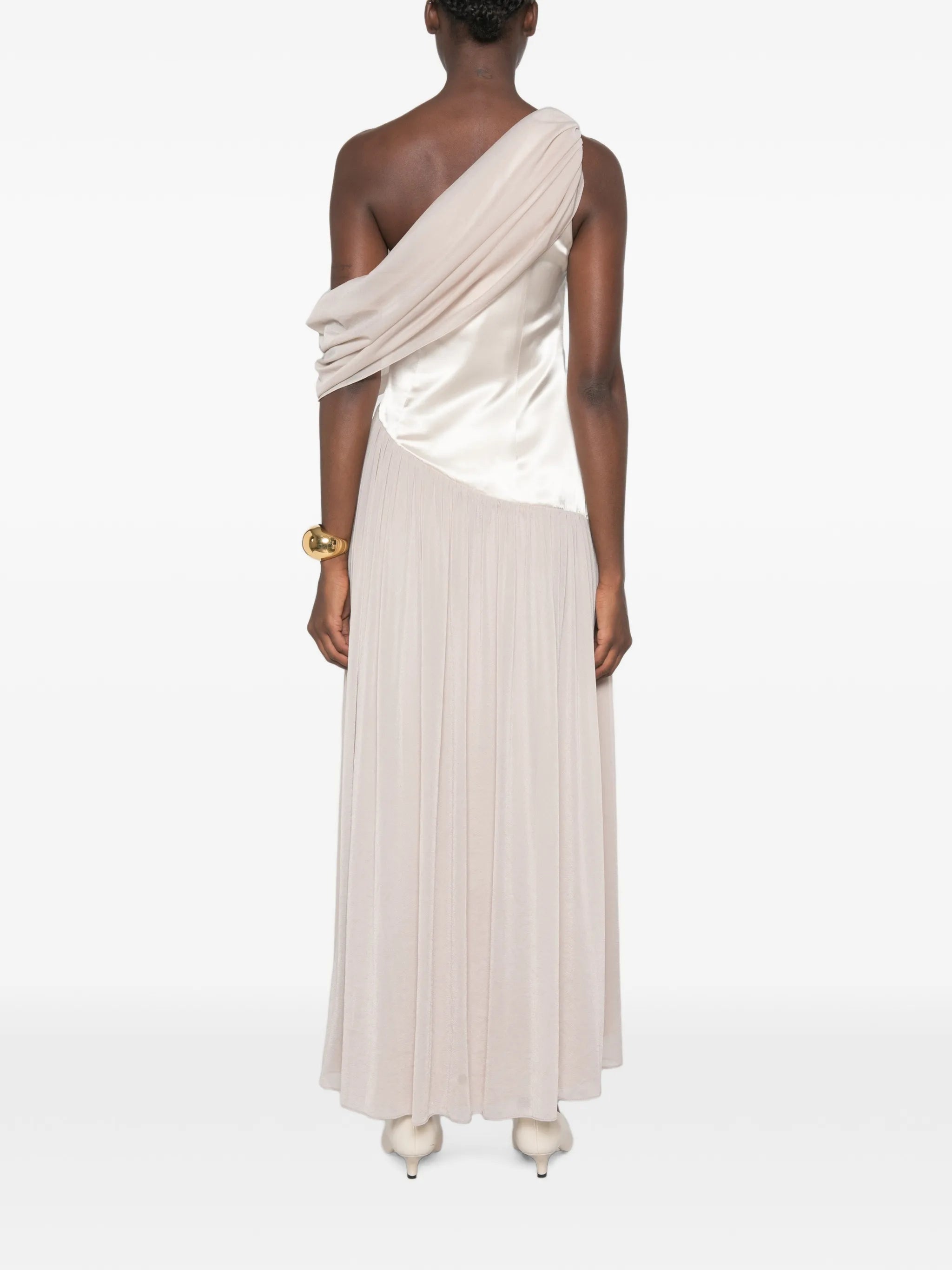 Gwen draped one-shoulder maxi dress
