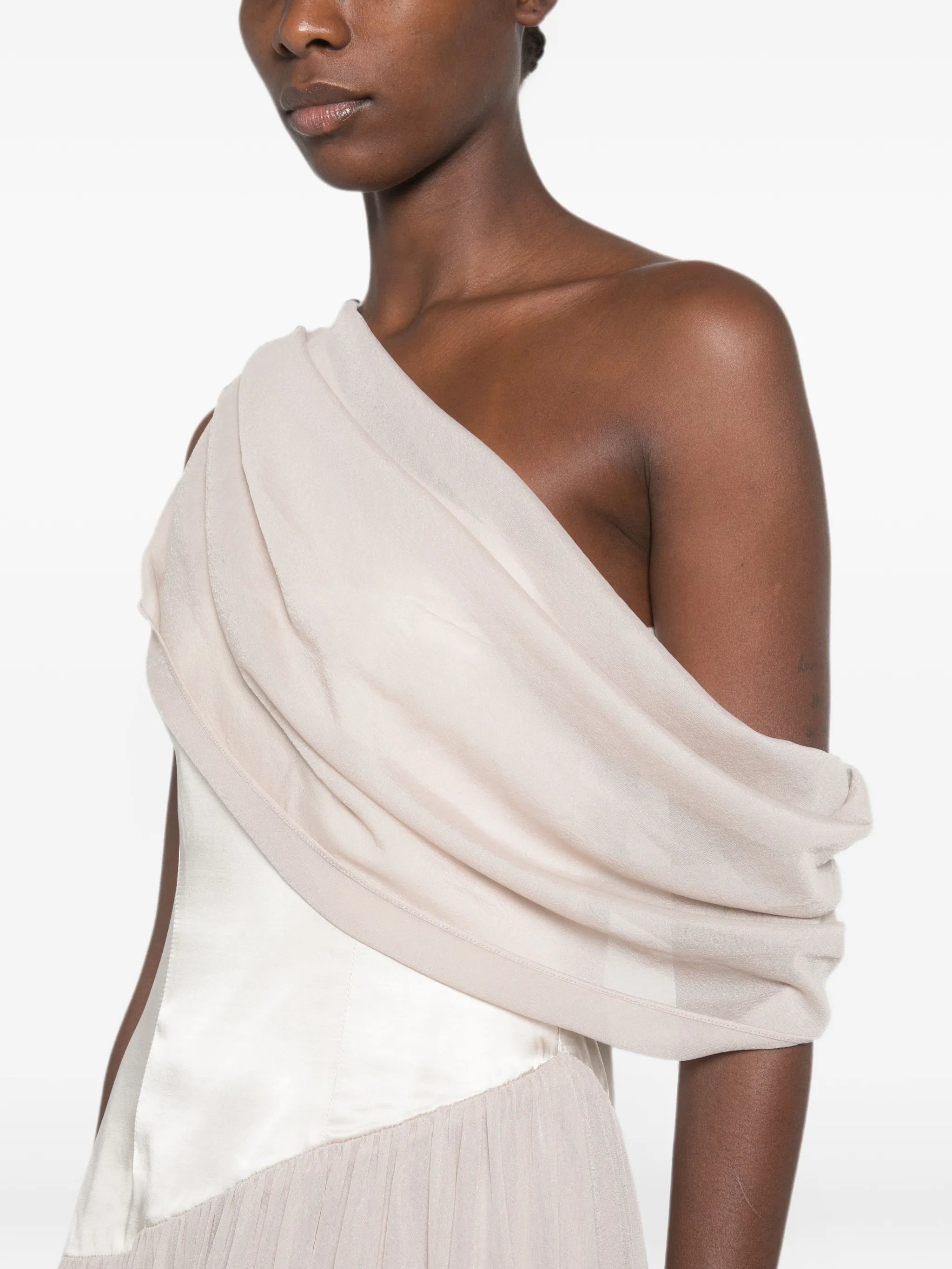 Gwen draped one-shoulder maxi dress