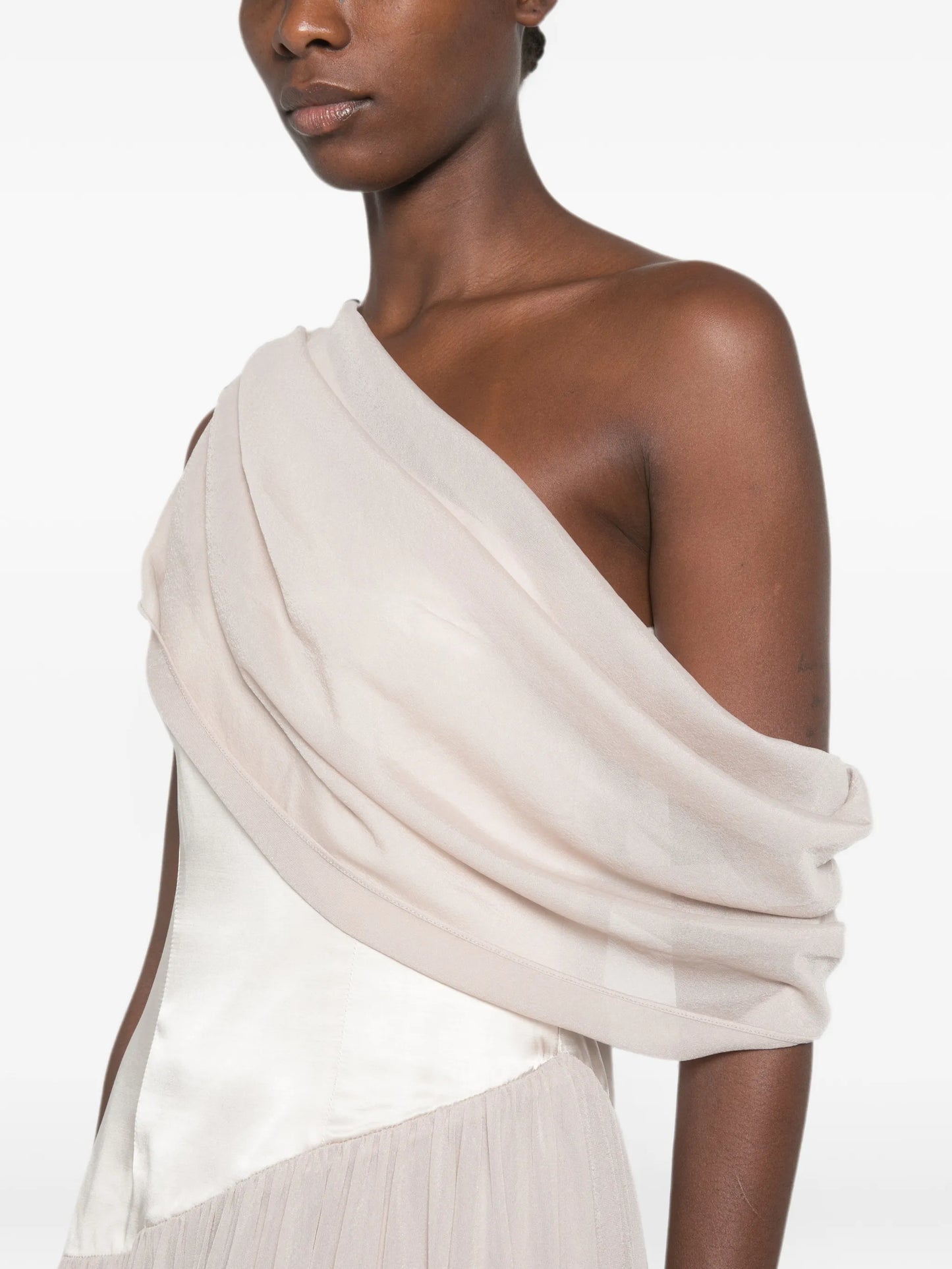 Gwen draped one-shoulder maxi dress