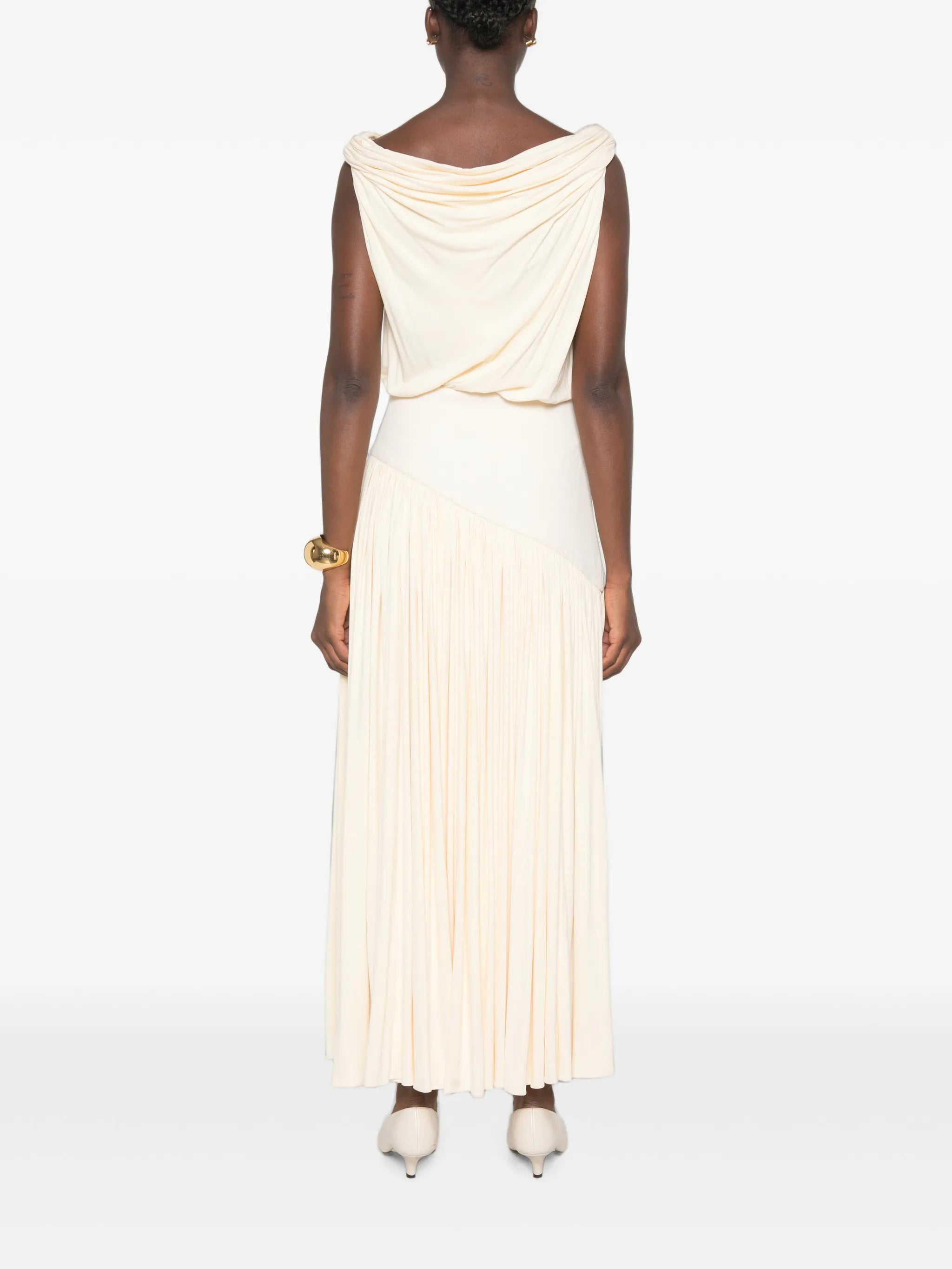 Gwen pleated midi dress