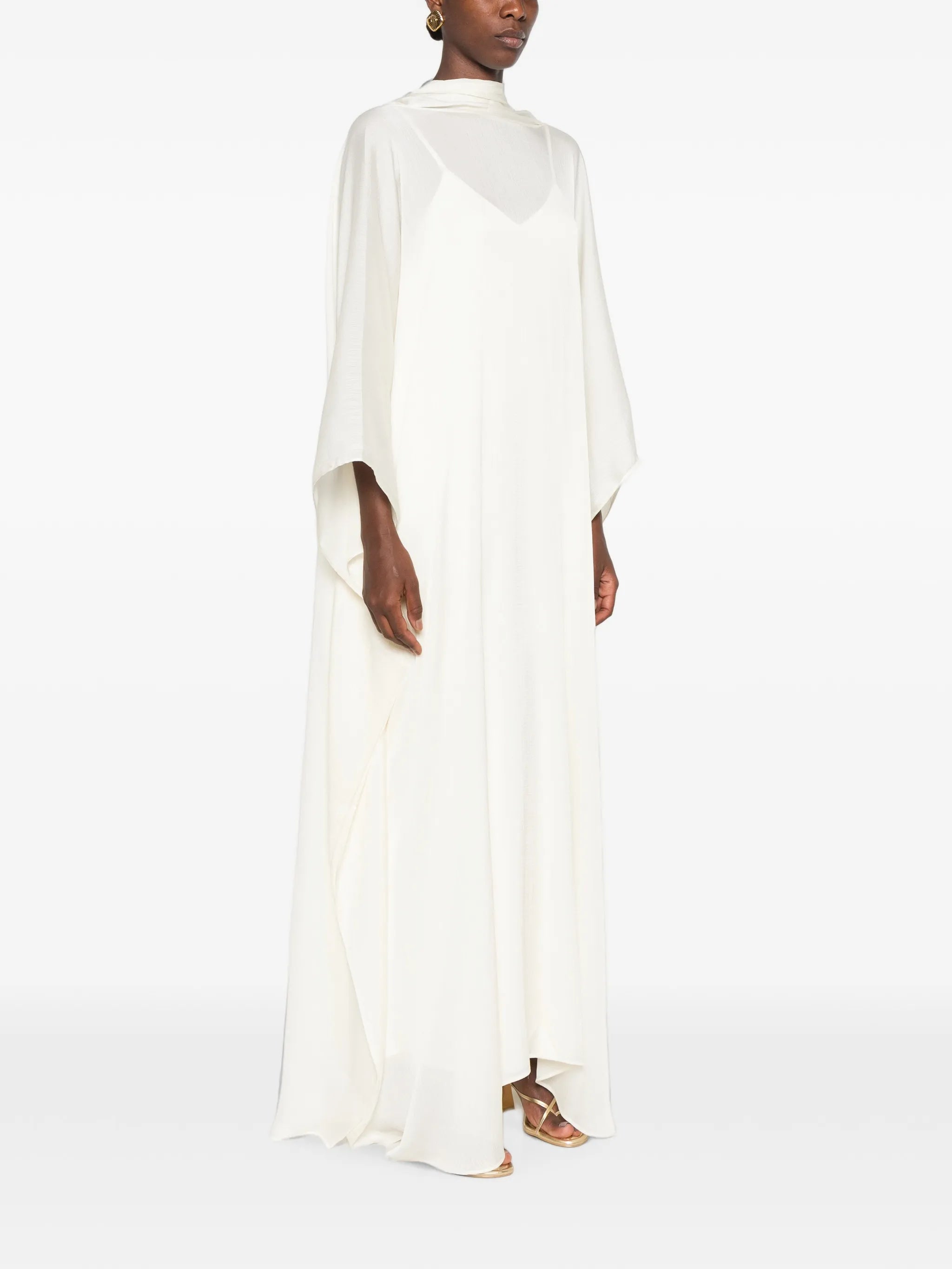 sheer pleated kaftan