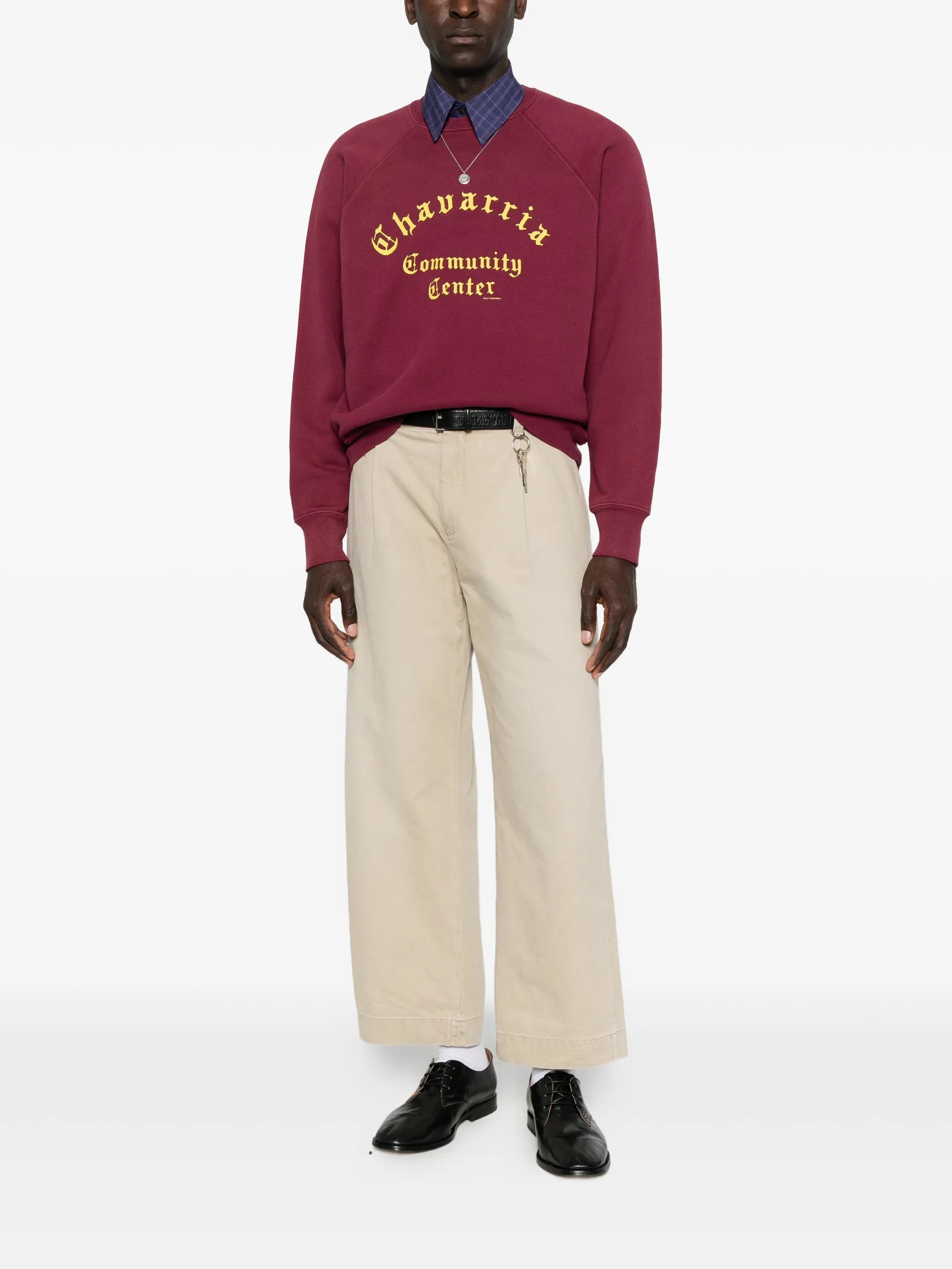 logo-print raglan-sleeve sweater