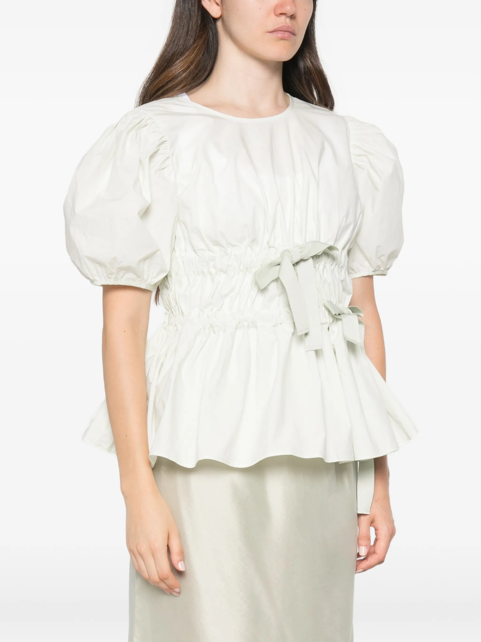 Papillon matelassé peplum top