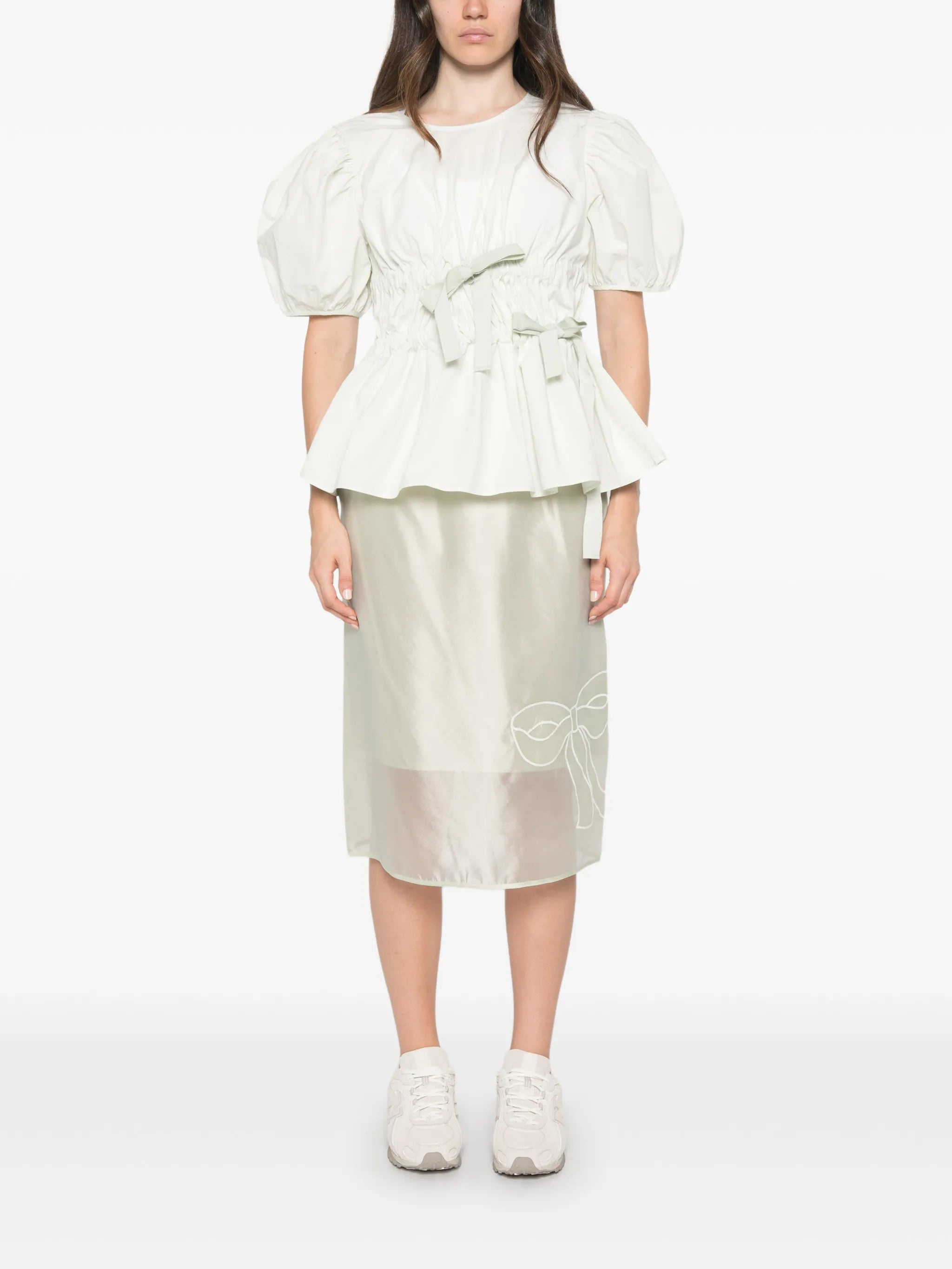 Papillon matelassé peplum top