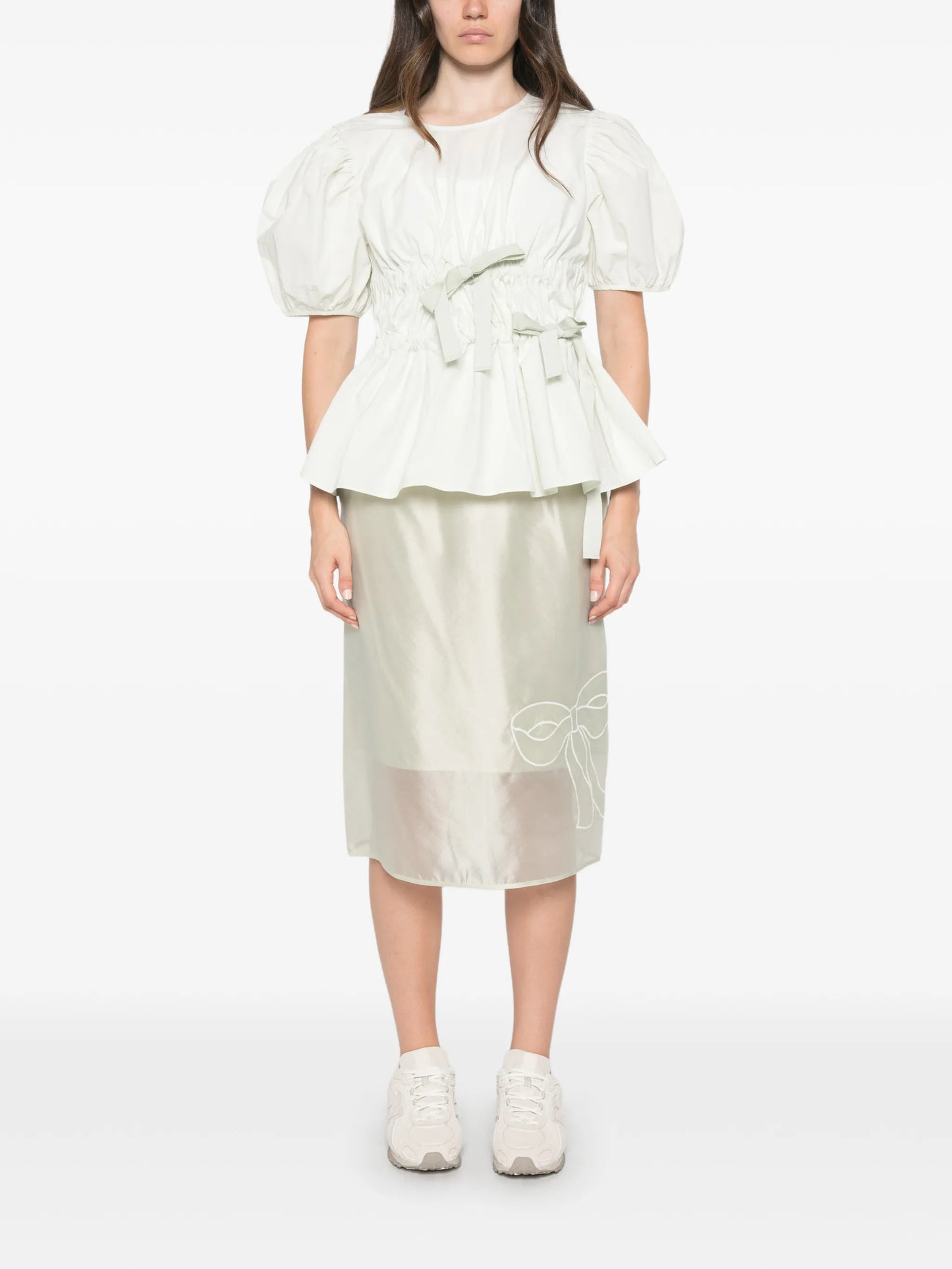Papillon matelassé peplum top