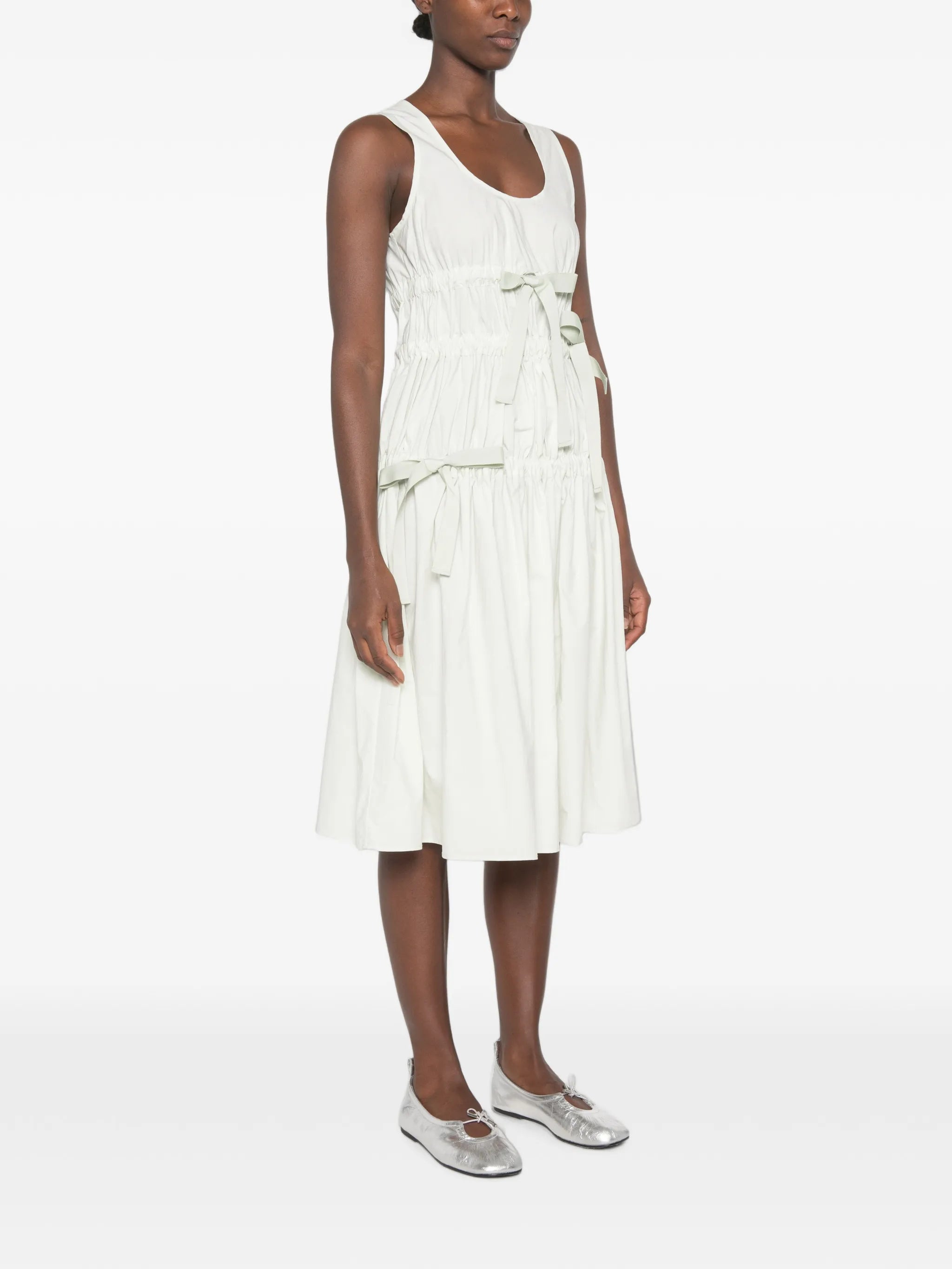 Faye bow-detail dress