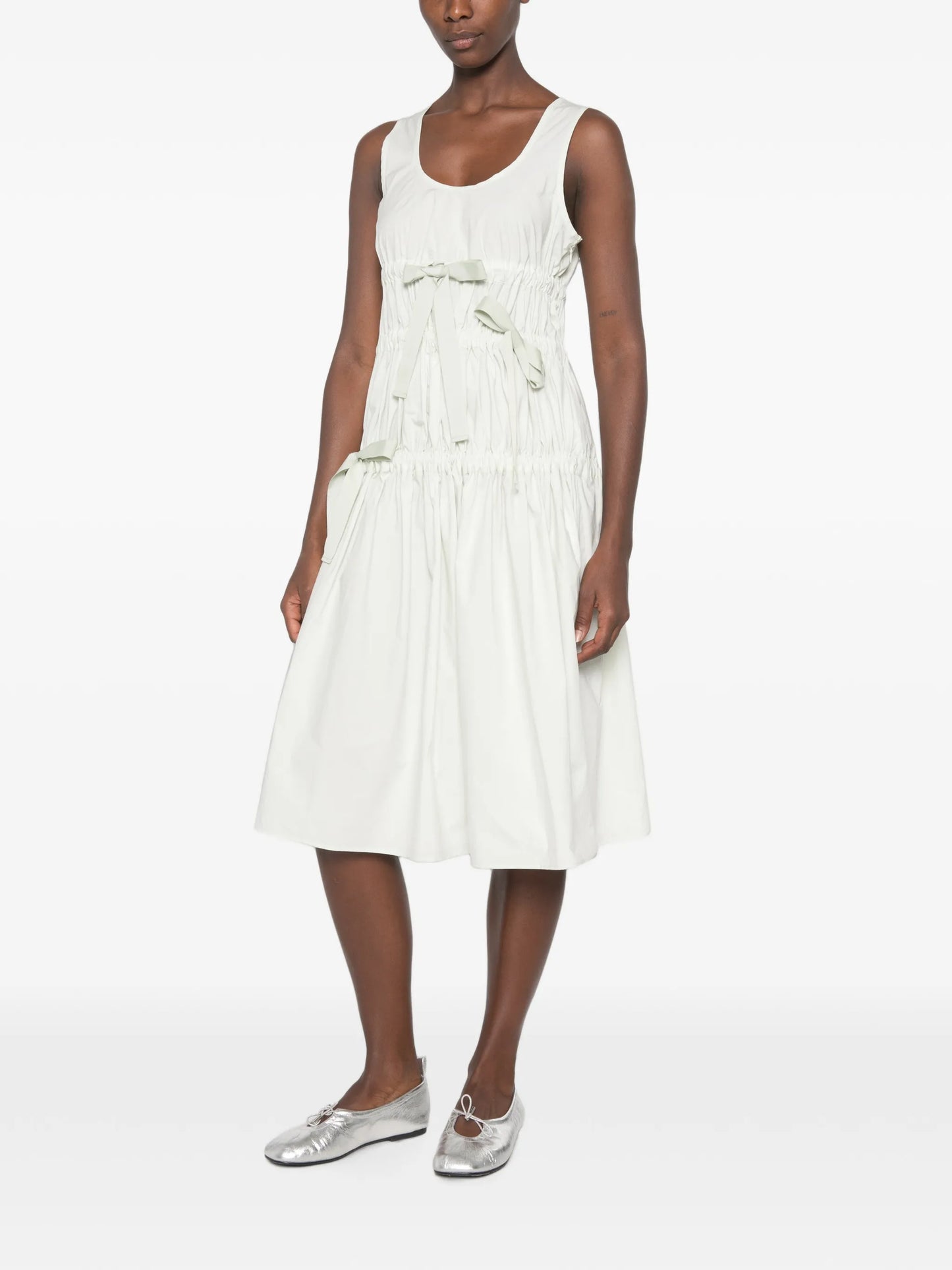 Faye bow-detail dress
