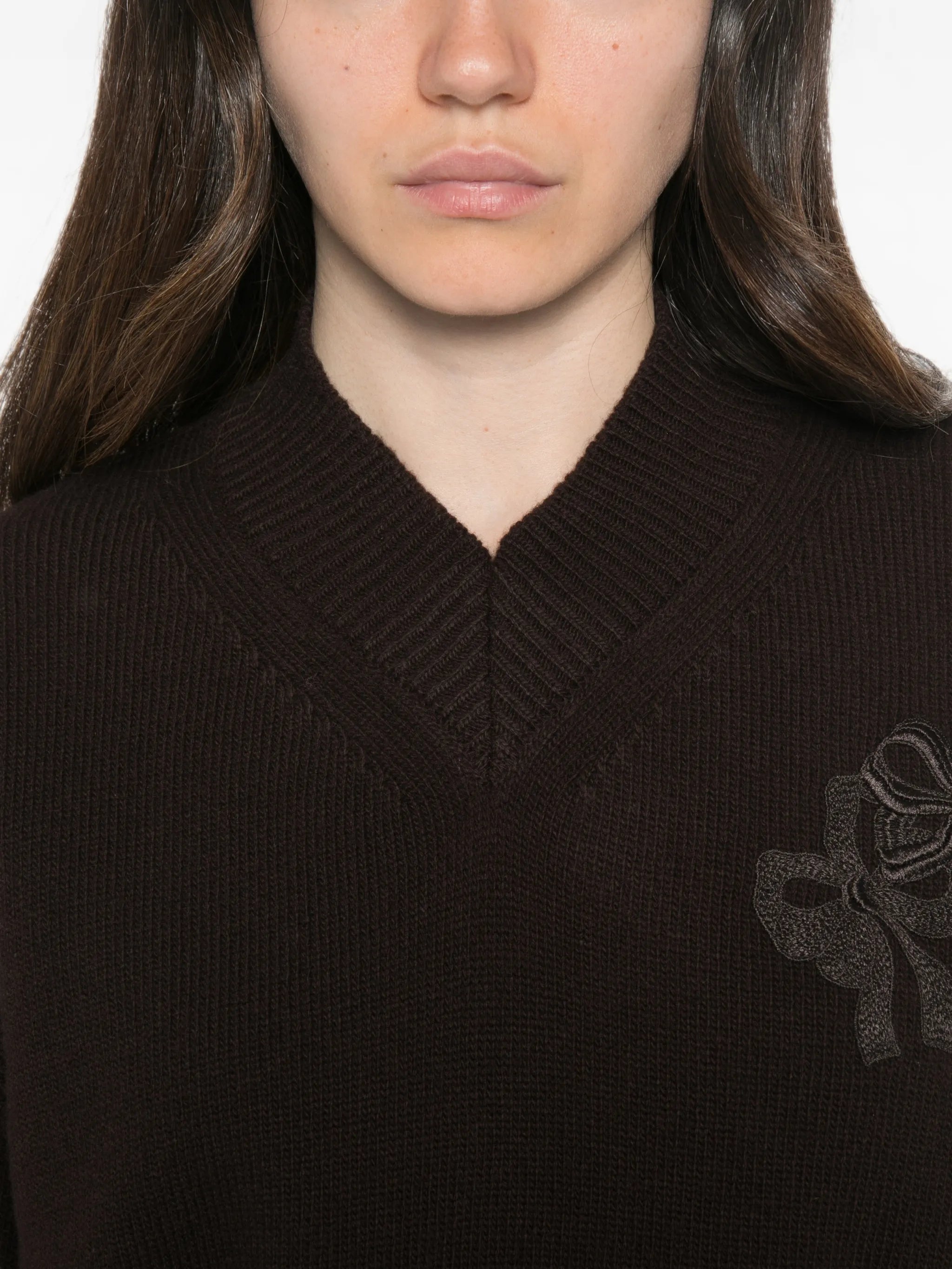 Drusilla bow-appliqué knit