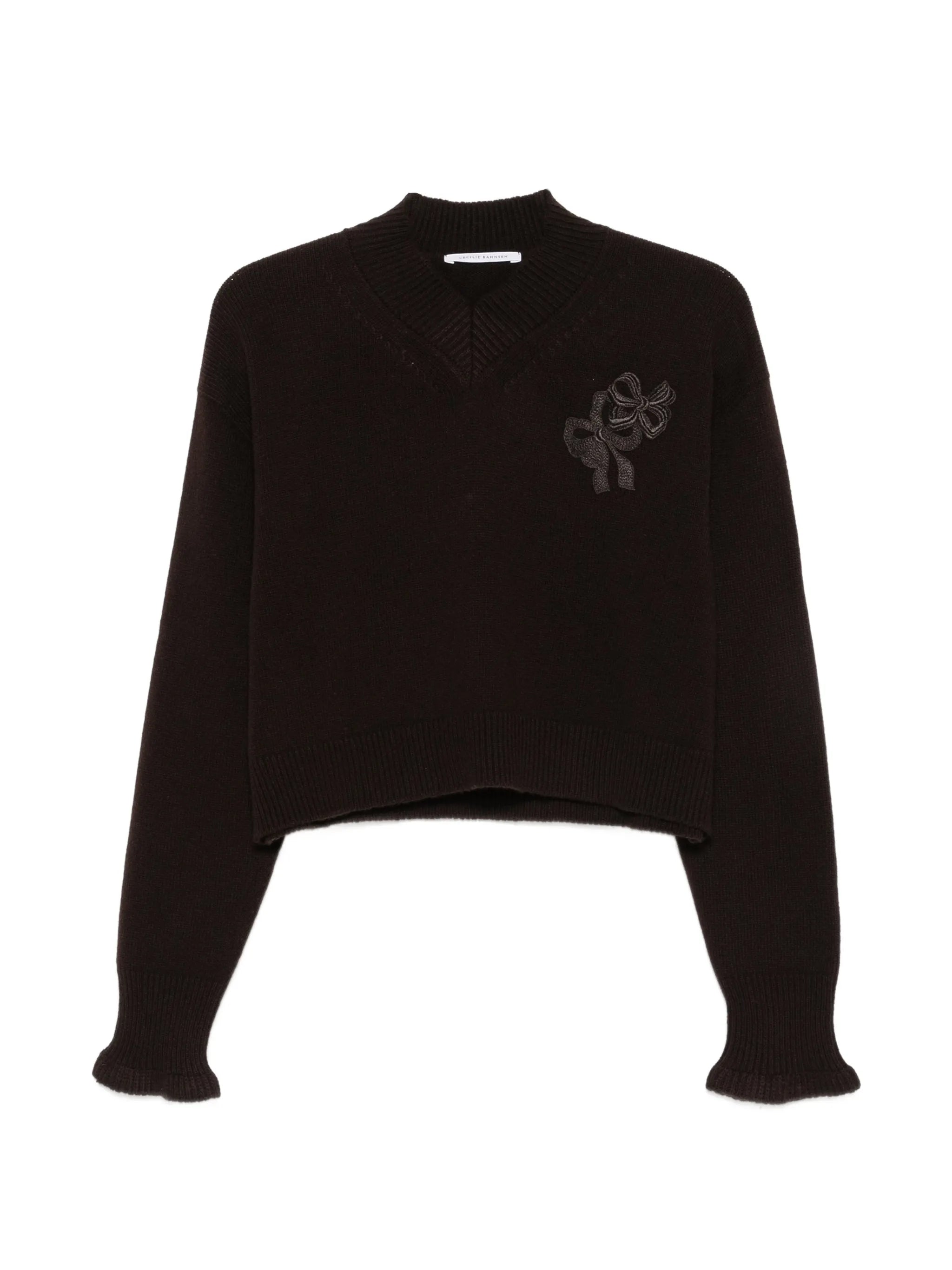 Drusilla bow-appliqué knit