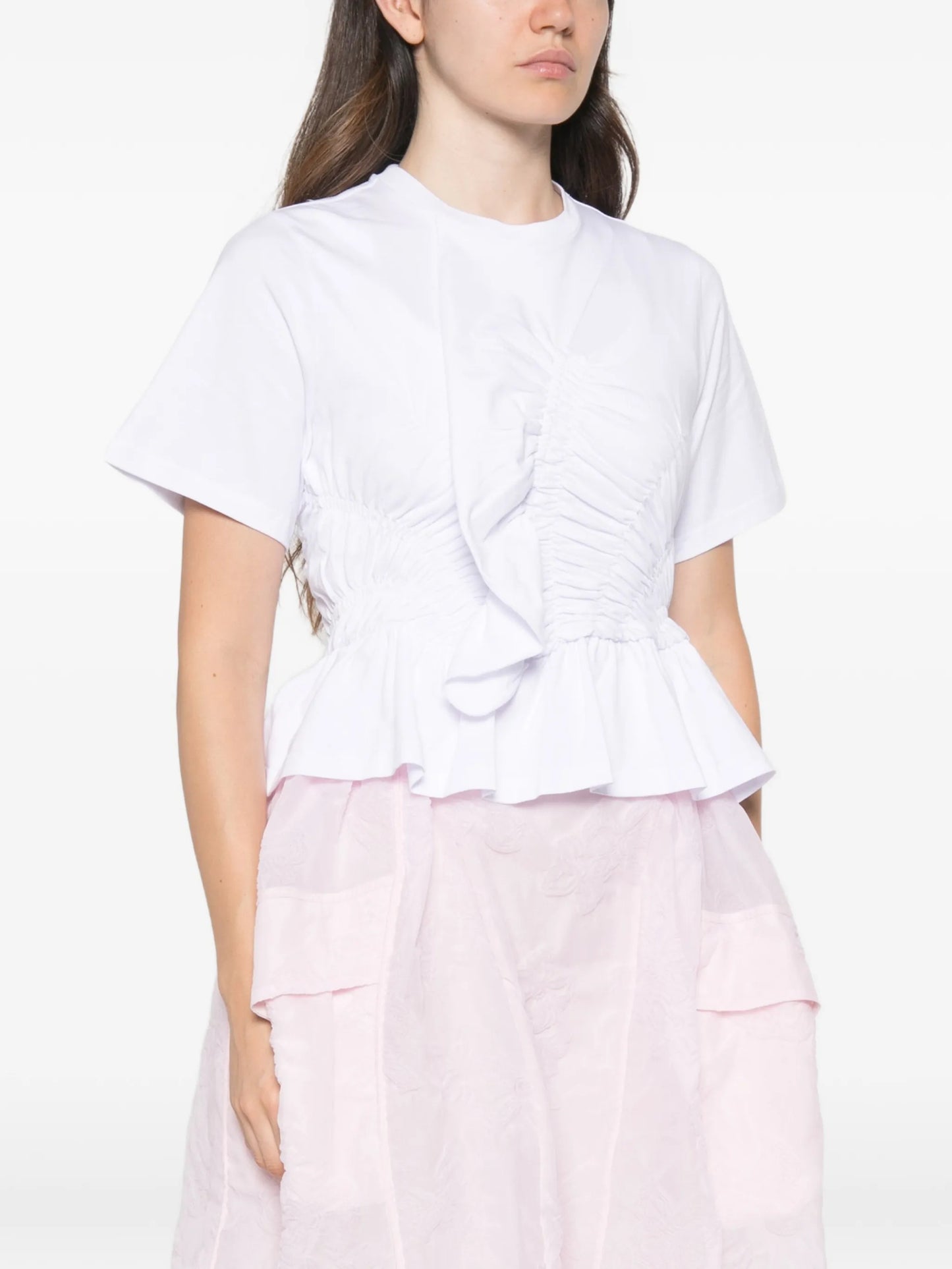 Ace ruched peplum T-shirt