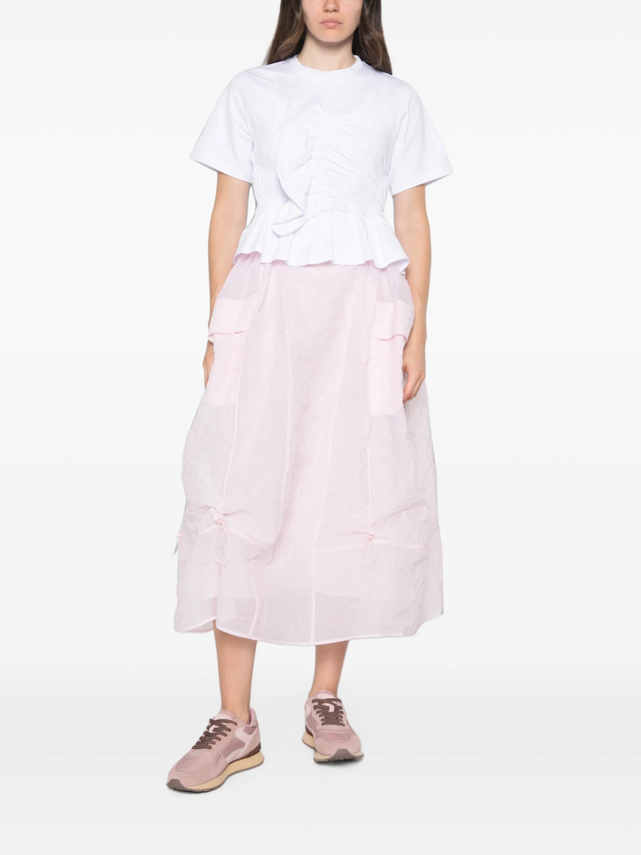 Ace ruched peplum T-shirt