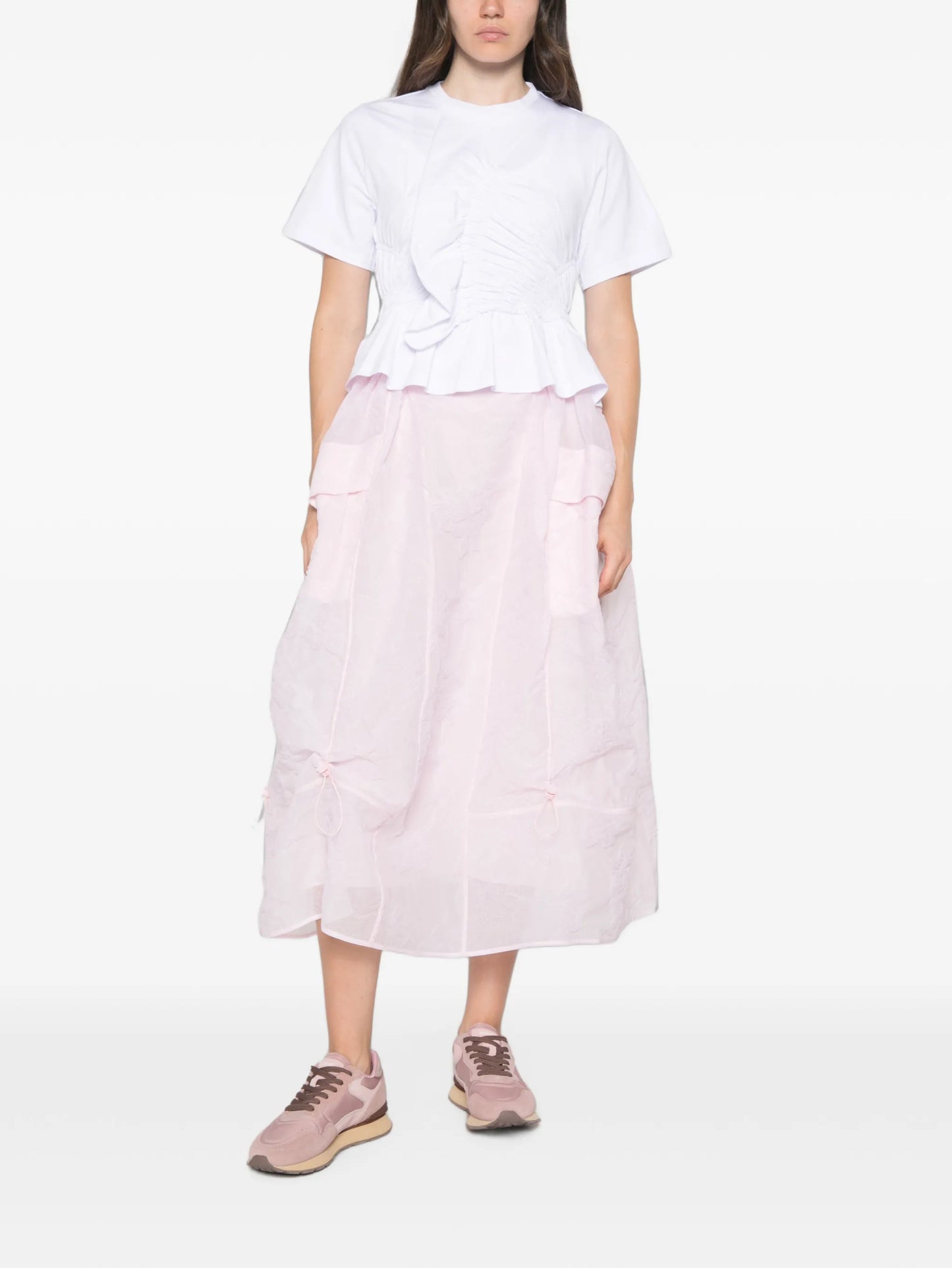 Ace ruched peplum T-shirt