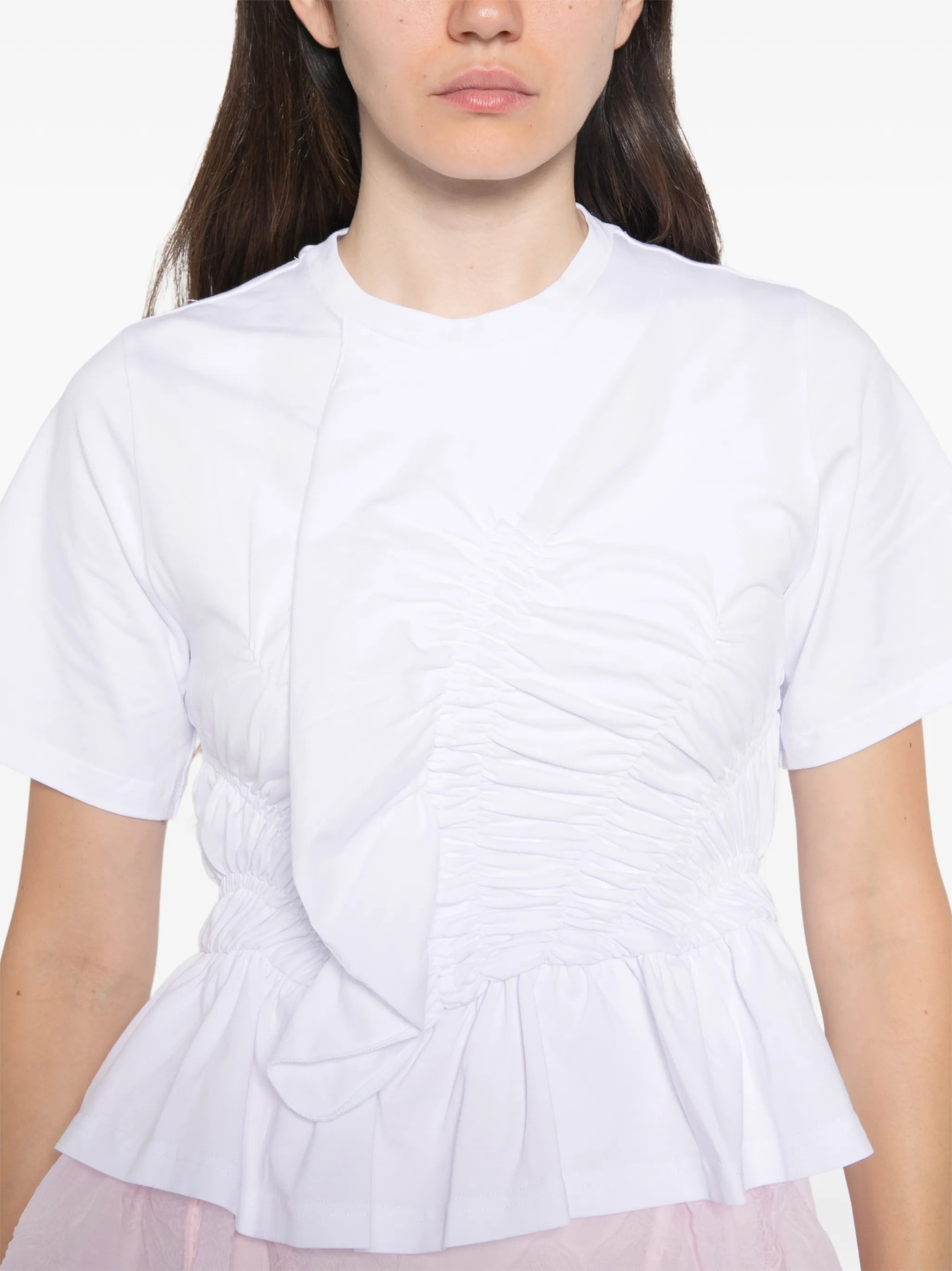 Ace ruched peplum T-shirt