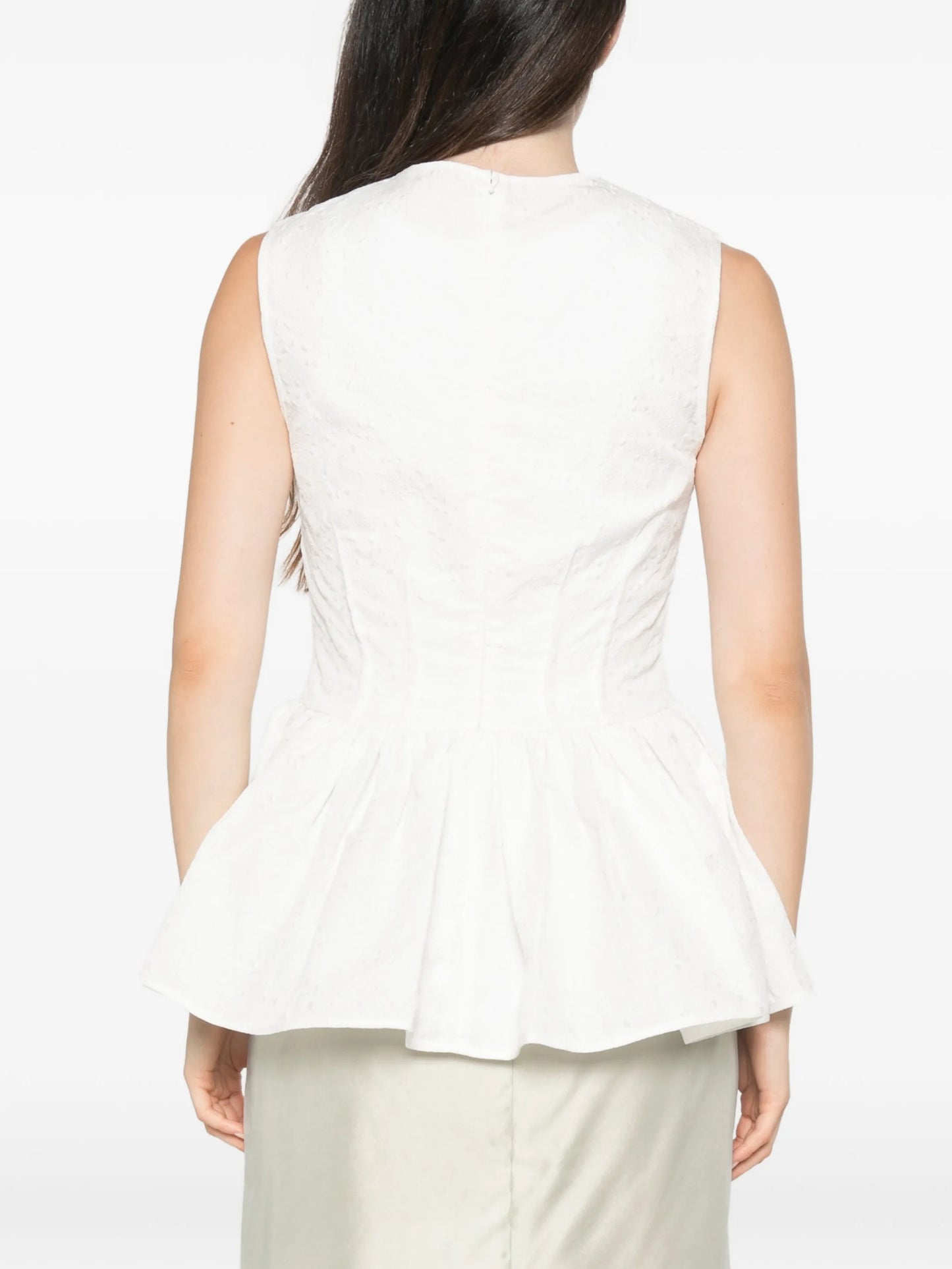 Eira matelassé peplum top