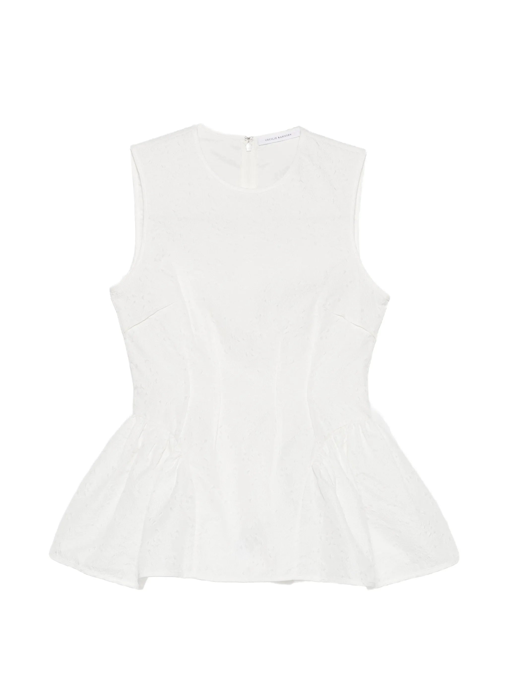 Eira matelassé peplum top