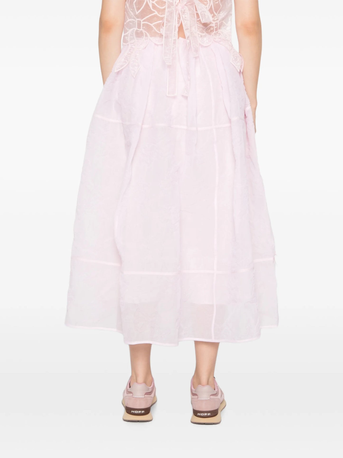 Papillon matelassé maxi skirt