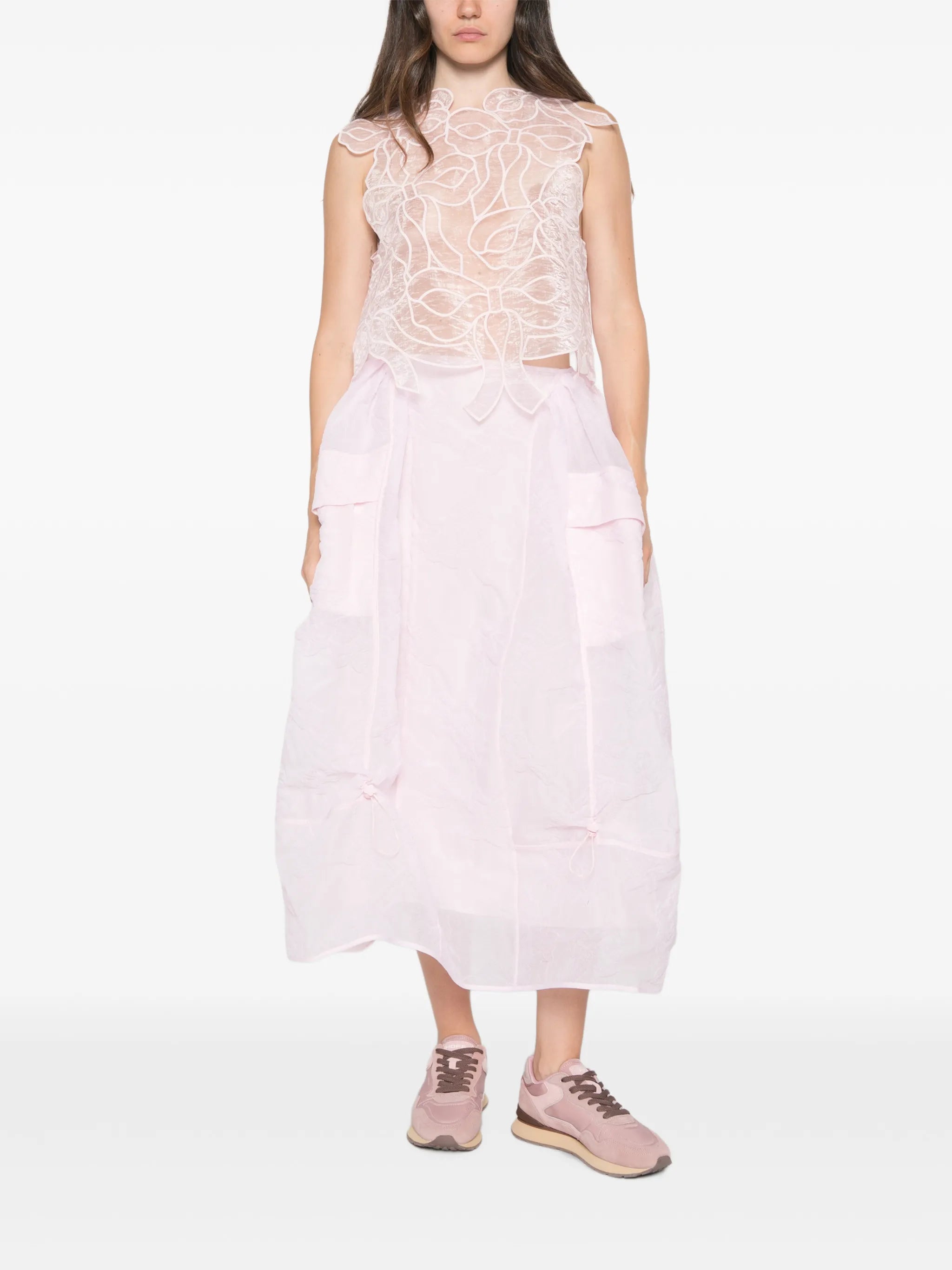 Papillon matelassé maxi skirt