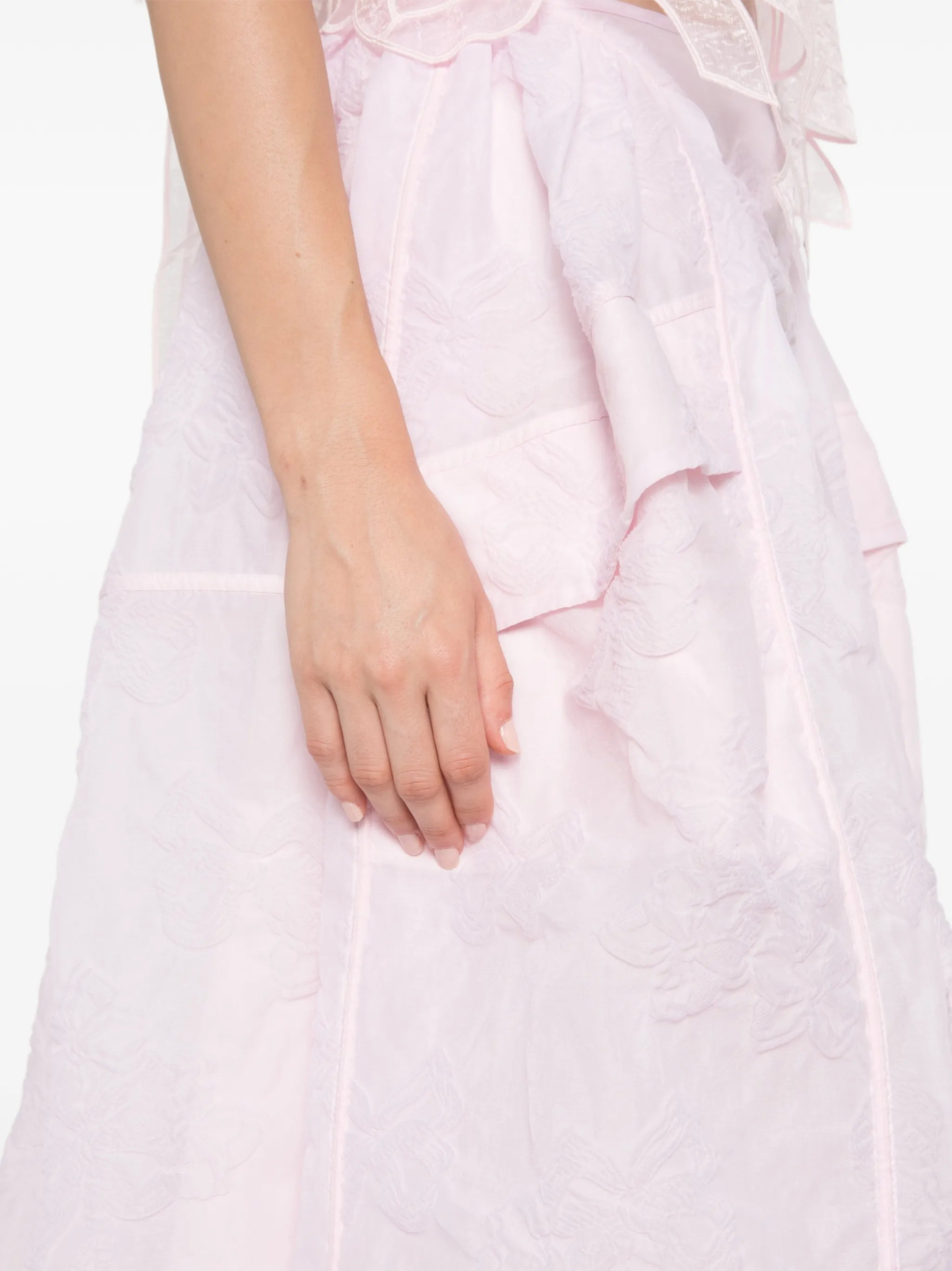 Papillon matelassé maxi skirt