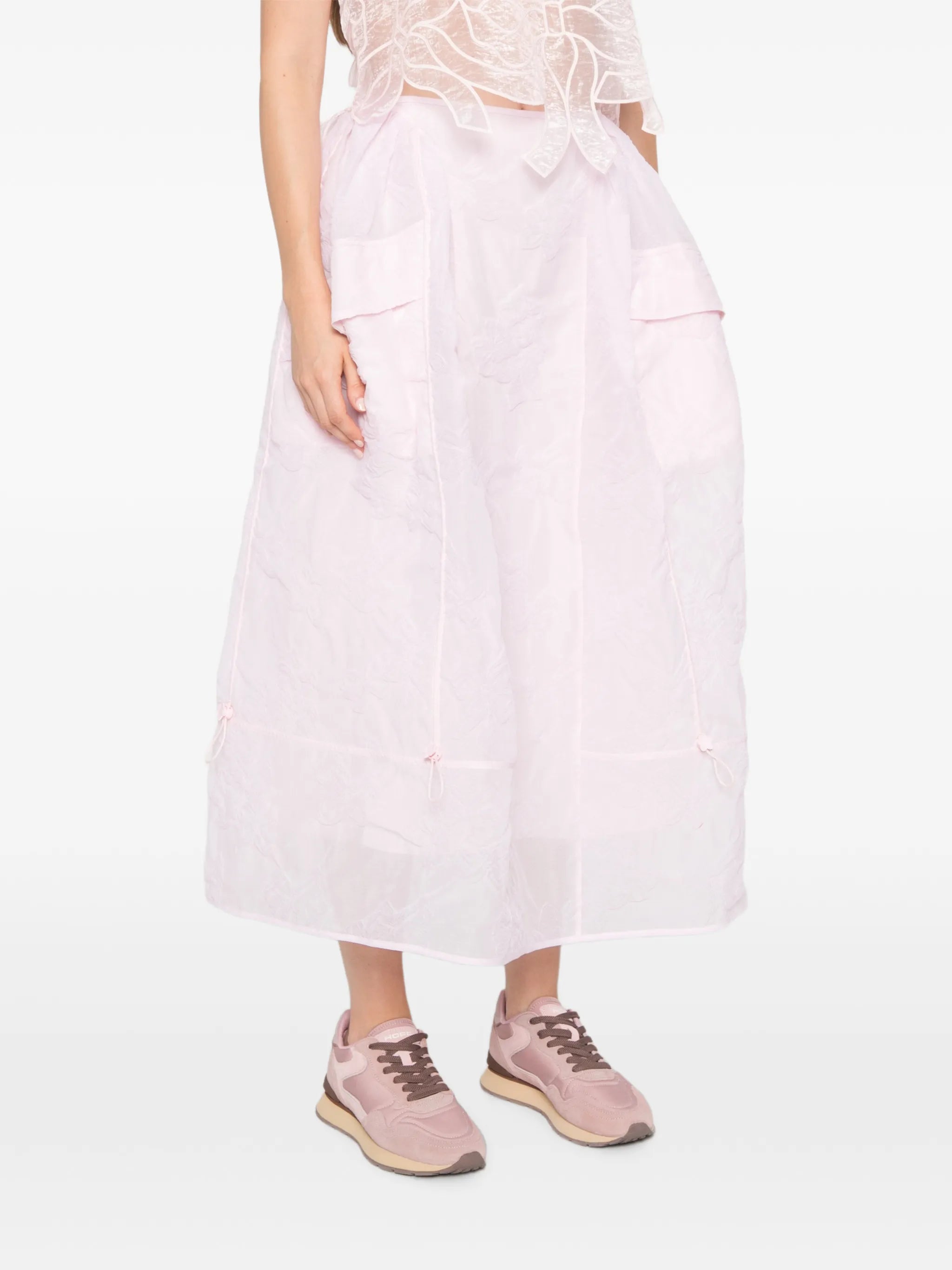 Papillon matelassé maxi skirt