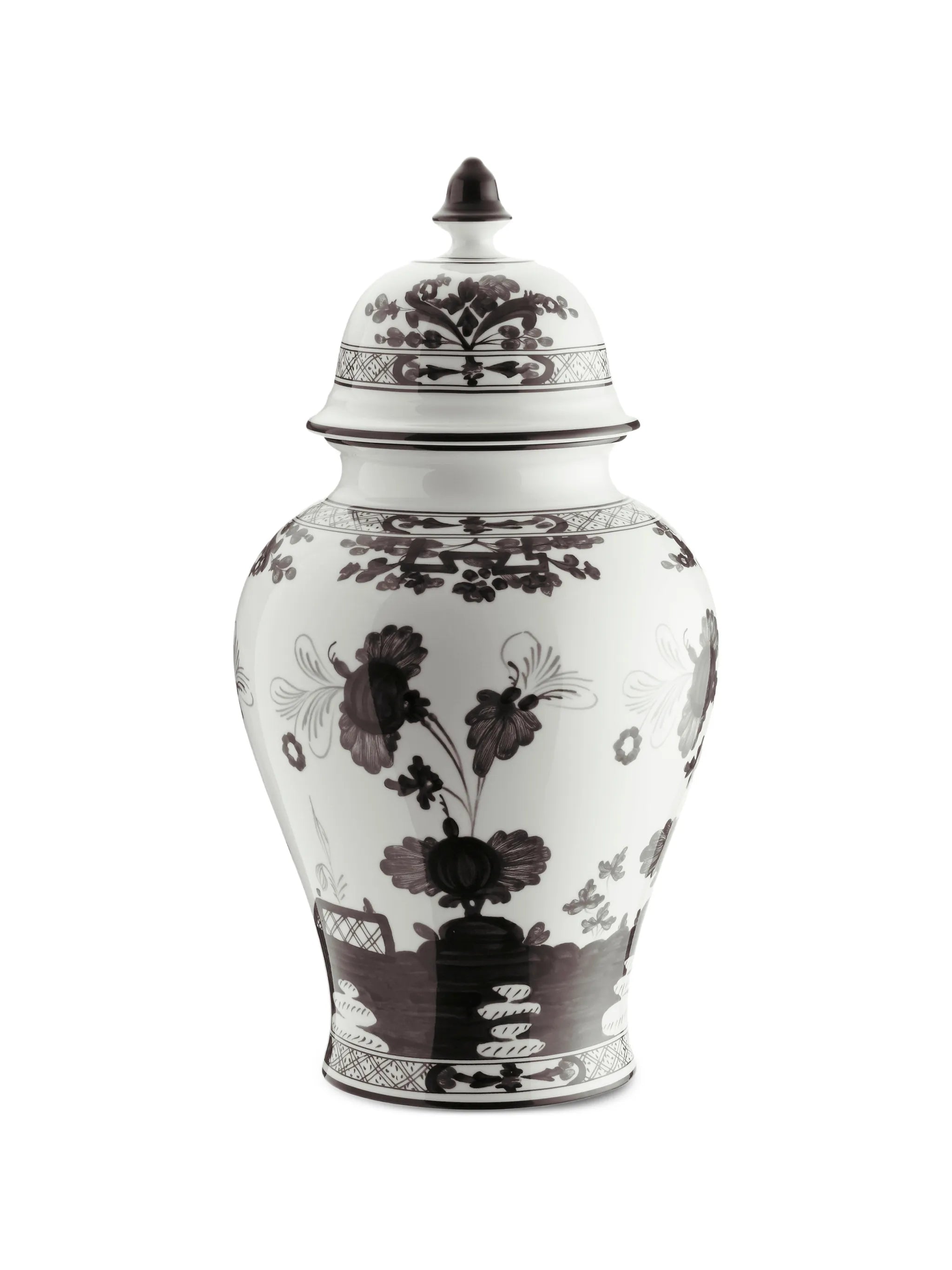 large Oriente Italiano-motif potiche vase (38cm)