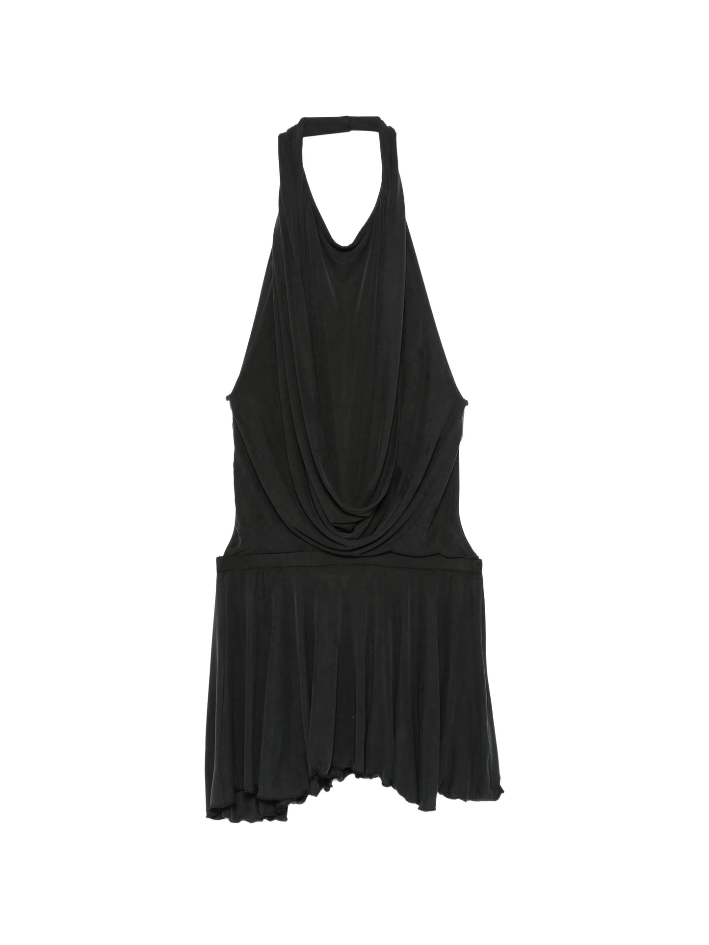 Soma draped open-back mini dress