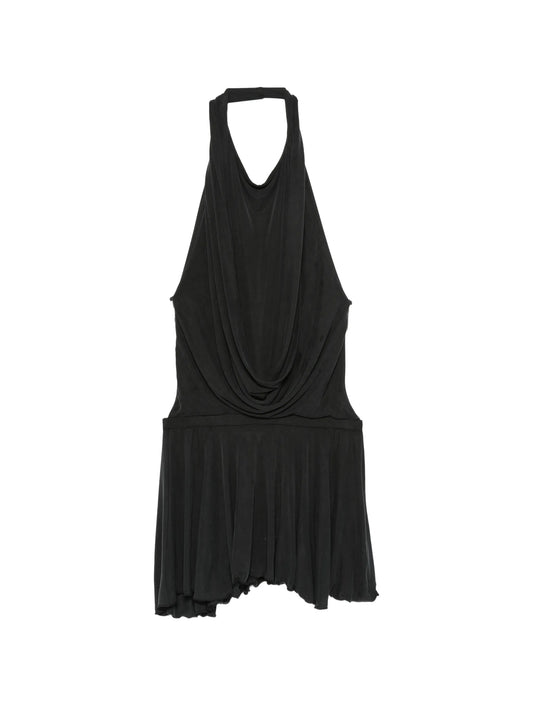 Soma draped open-back mini dress