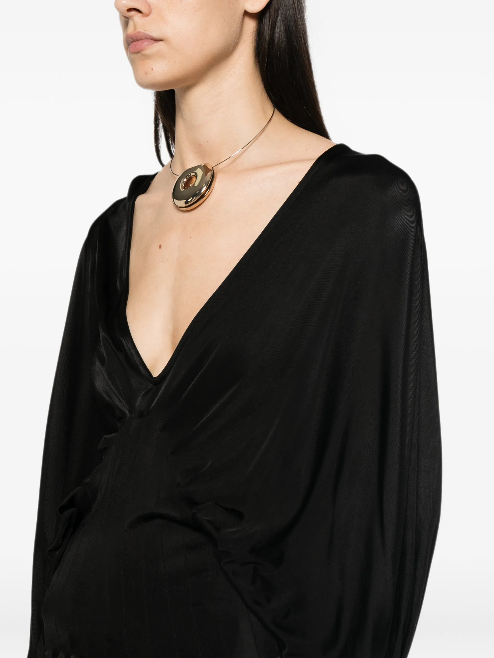 V-neck mini dress