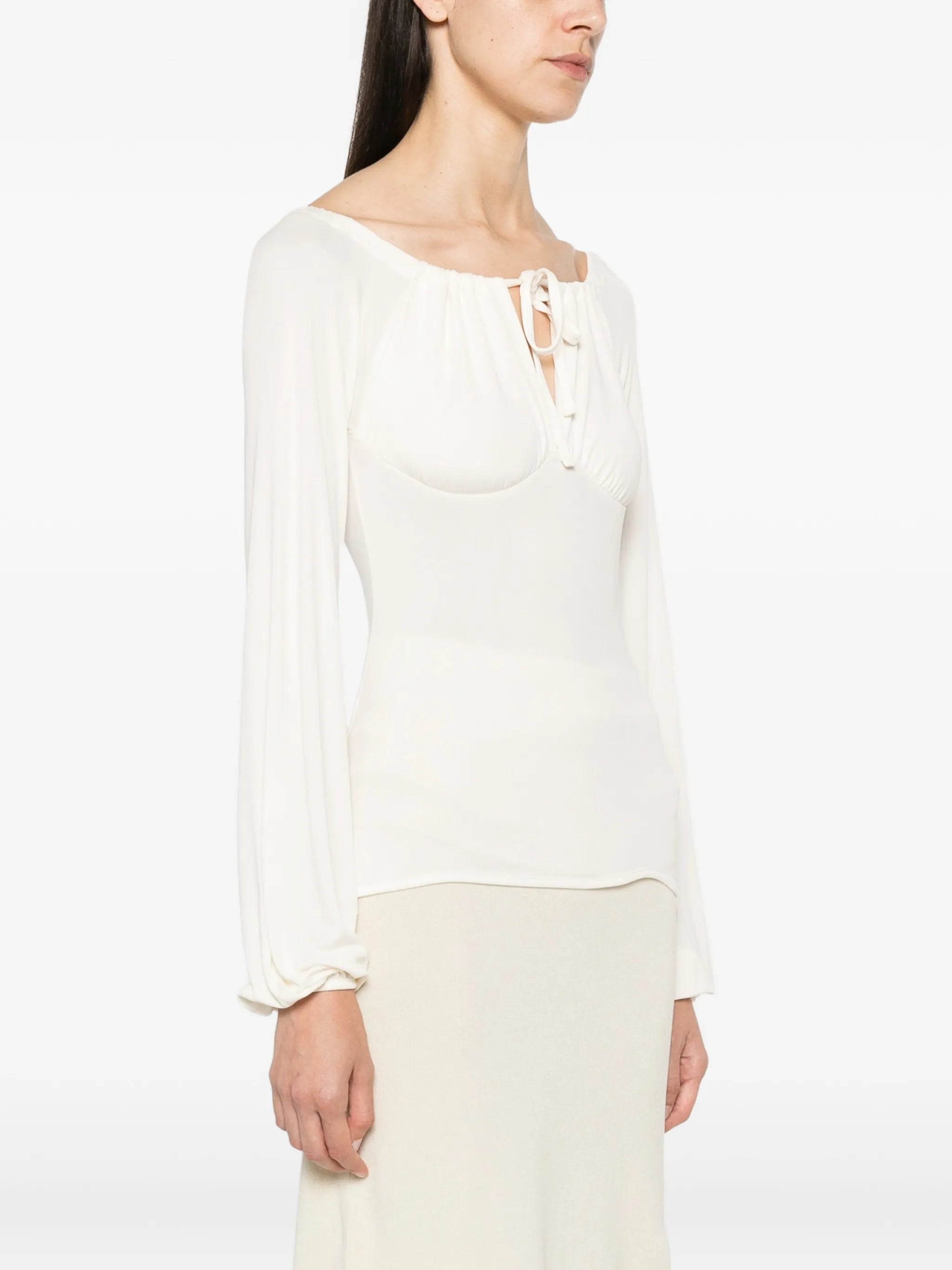 Elya tie-fastening blouse