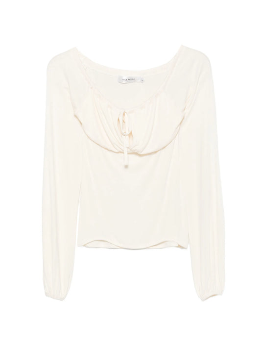 Elya tie-fastening blouse