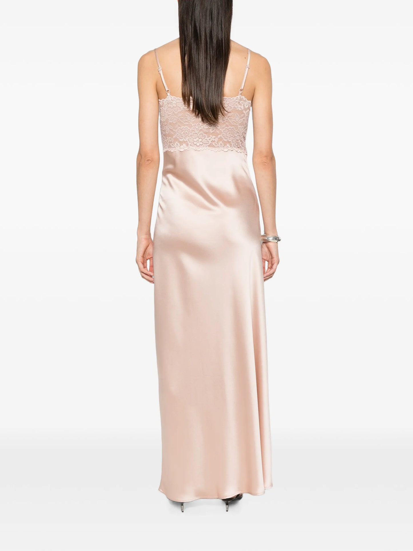 Myra lace-panel maxi dress